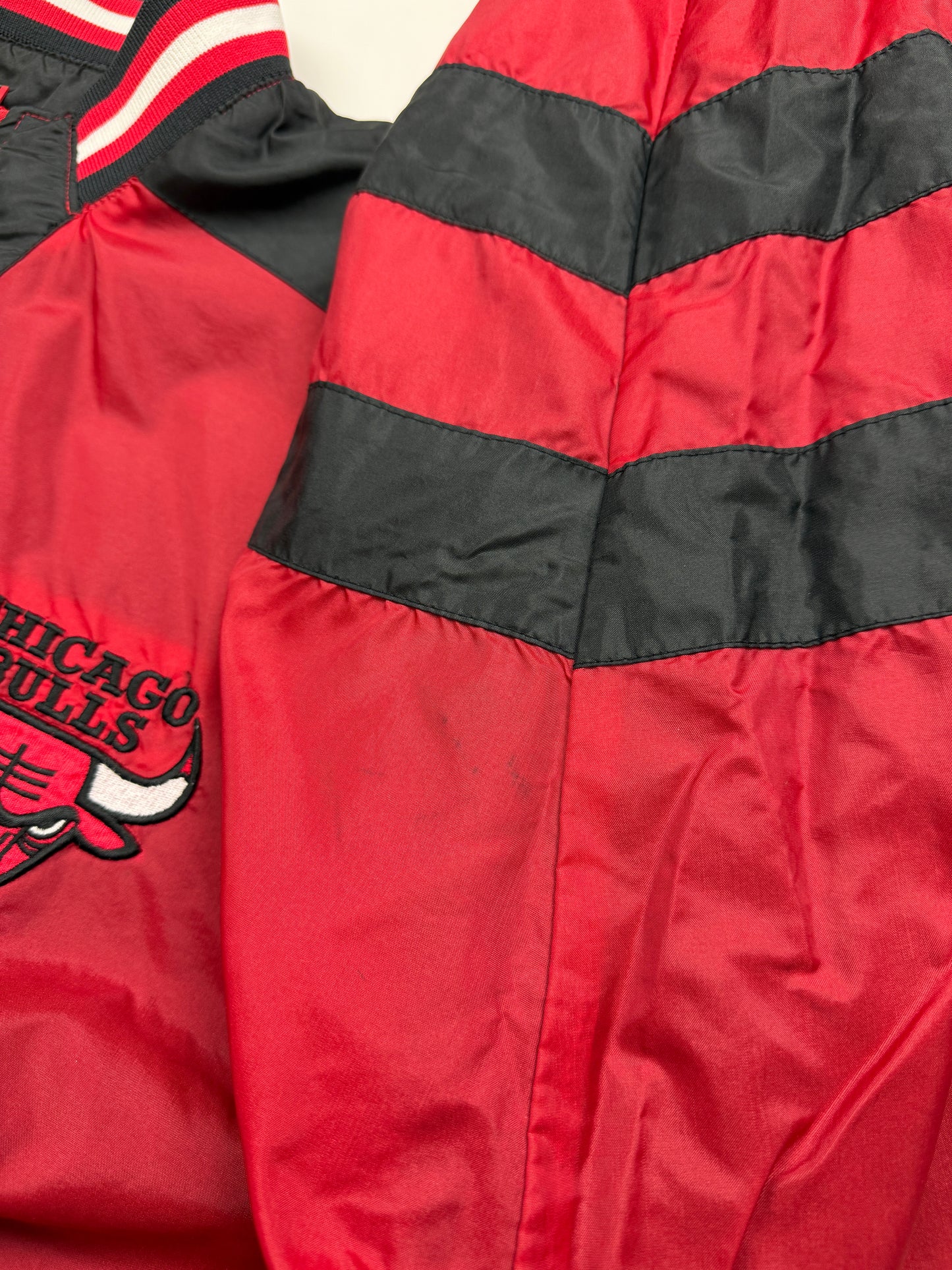 Vintage 90s Chicago Bulls NBA Pro Player Reversible 1/2 Zip Windbreaker Jacket Size XL