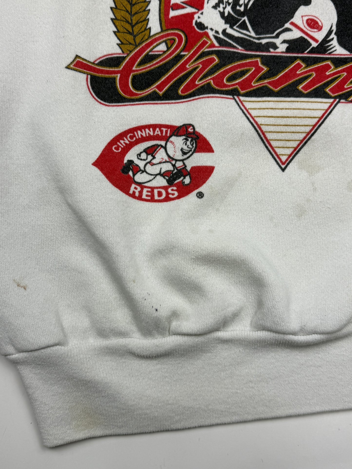 Vintage 1990 Cincinnati Reds Word Series Champs MLB Baseball Sweatshirt Size M 90s