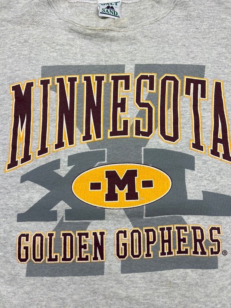 Vintage 90s Minnesota Golden Gophers Coliegate Big Graphic Sweatshirt Size XXL