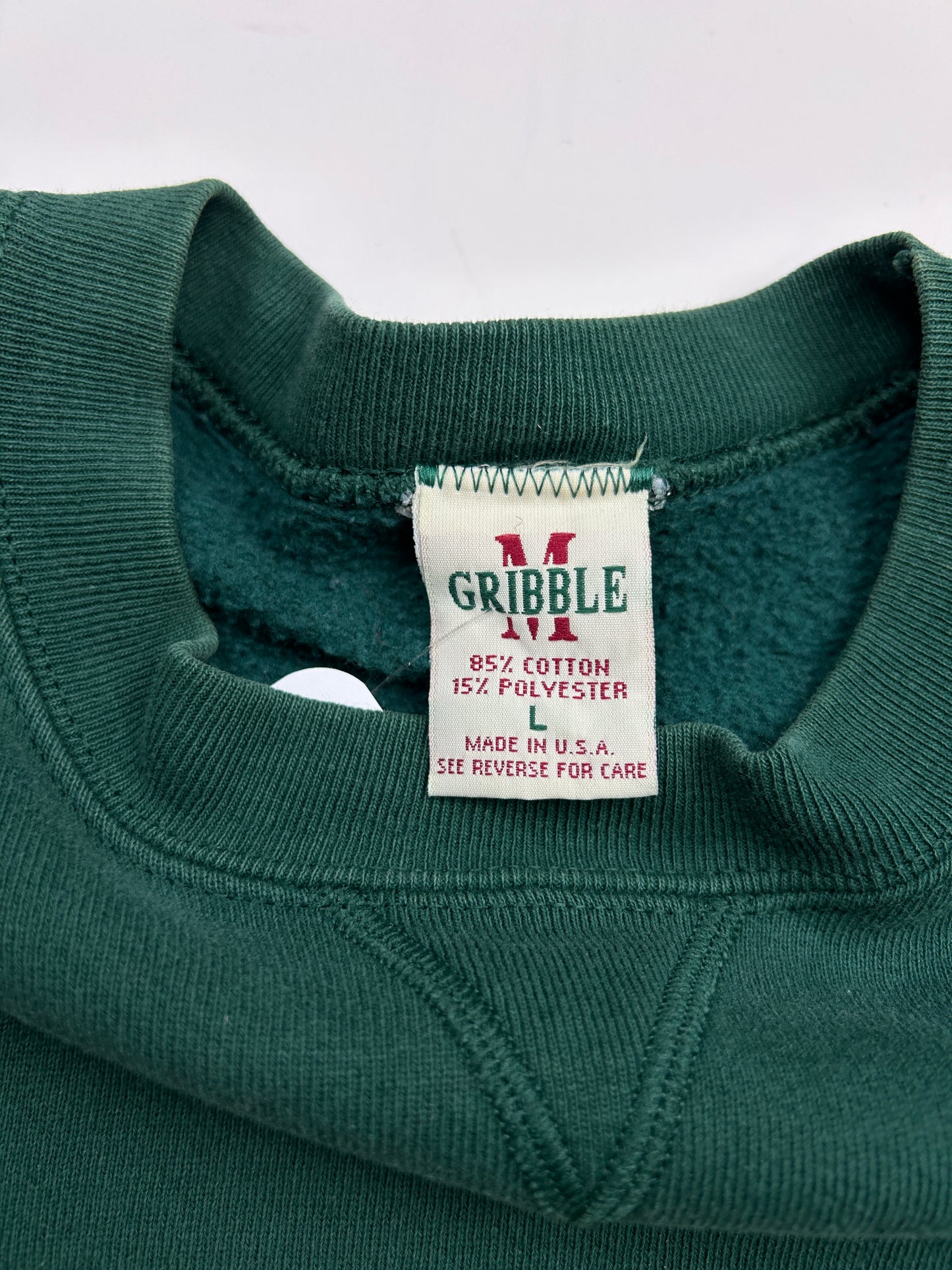 Vintage 90s Shawnee State University Collegiate Crest Spell-Out Sweatshirt Size L Forest Green