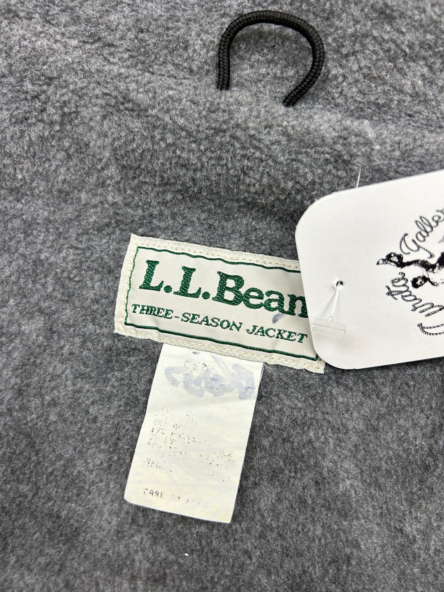 Vintage 90s LL Bean Fleece Lined Nylon Three Season Bomber Jacket Size M