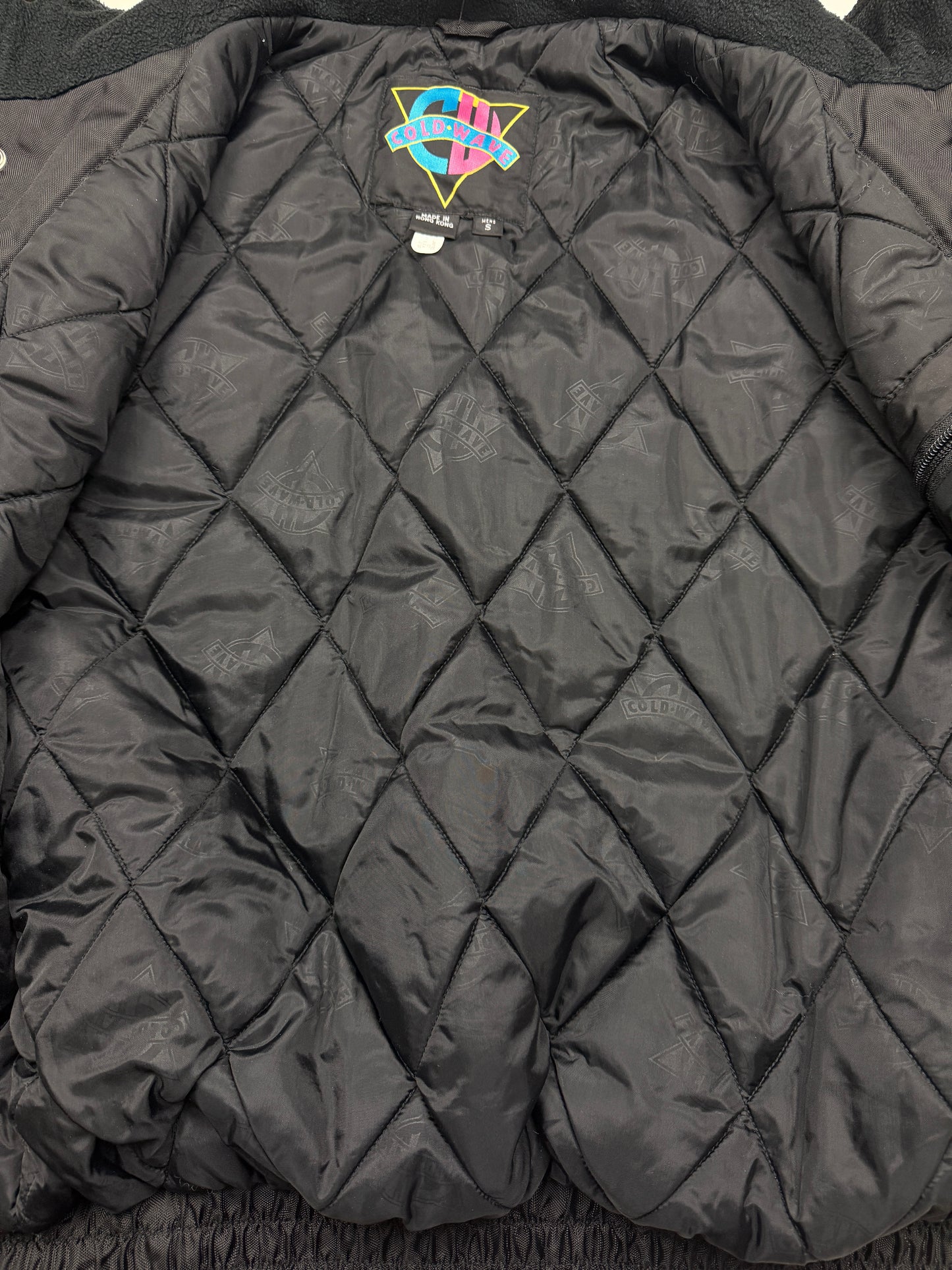 Vintage 90s Cold Wave Quilted Lined Snowmobile Jagged Edge Shockwave Insulated Jacket Size M
