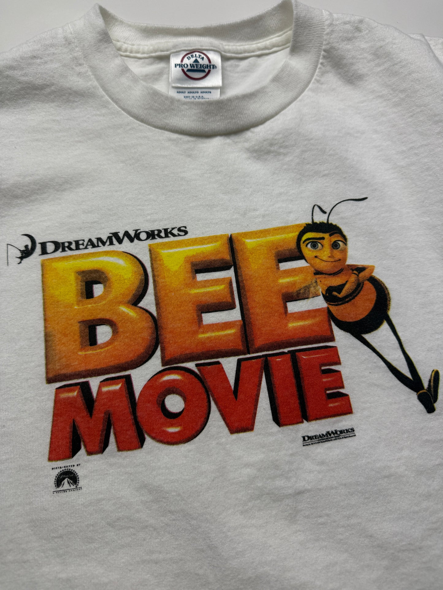 2007 Bee Movie Dreamworks Promo Graphic Title Hit T Shirt Size S