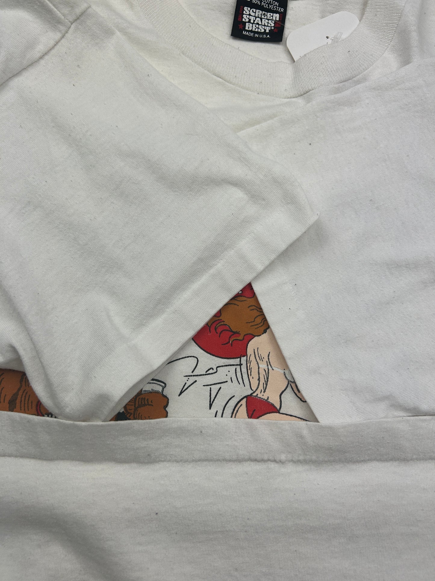Vintage 1988 Just Grin And Bear It Parody T Shirt Size L 80s