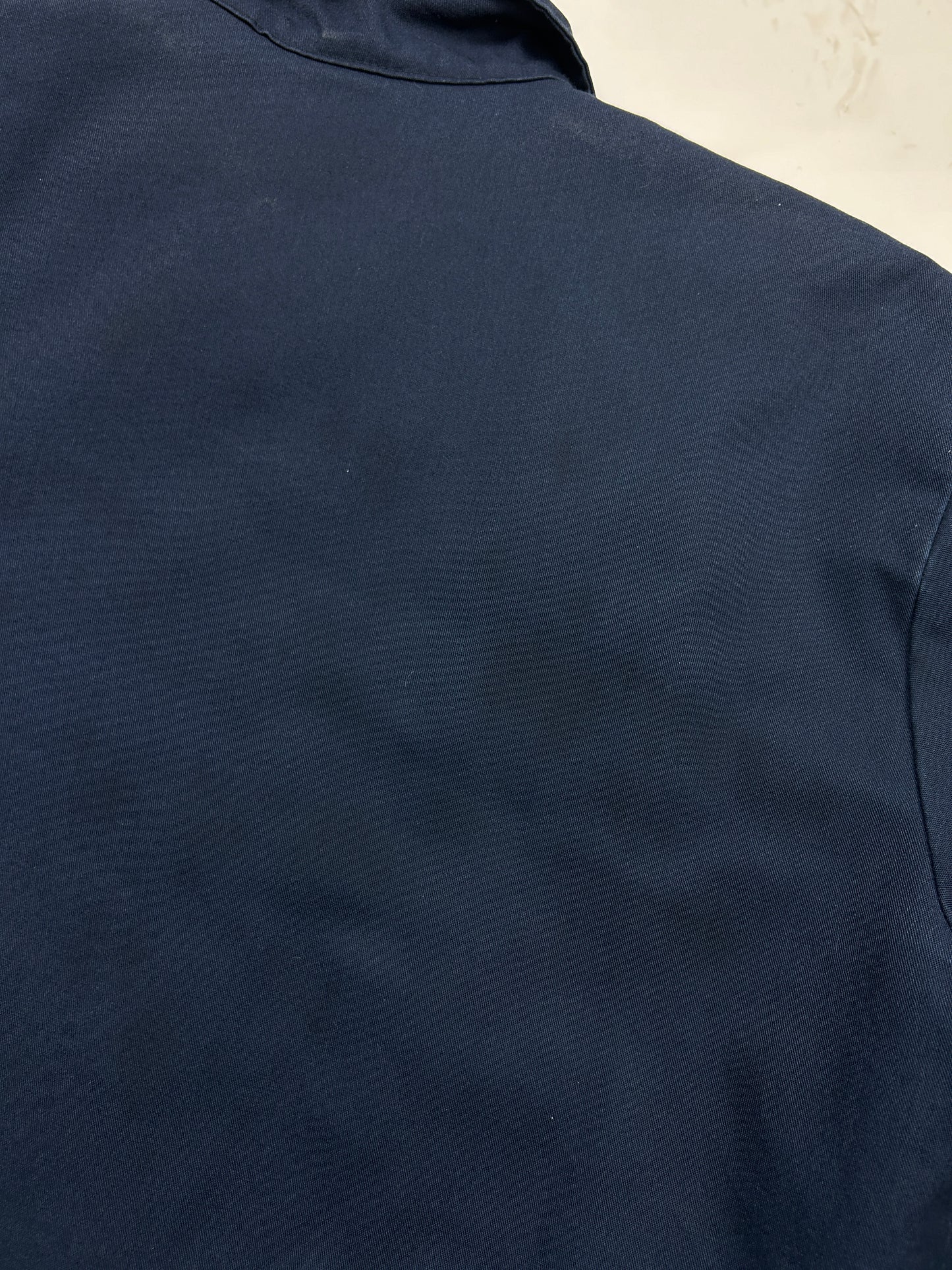 Vintage Detroit Style Quilted Lined Mechanic Jacket Size L Navy Blue