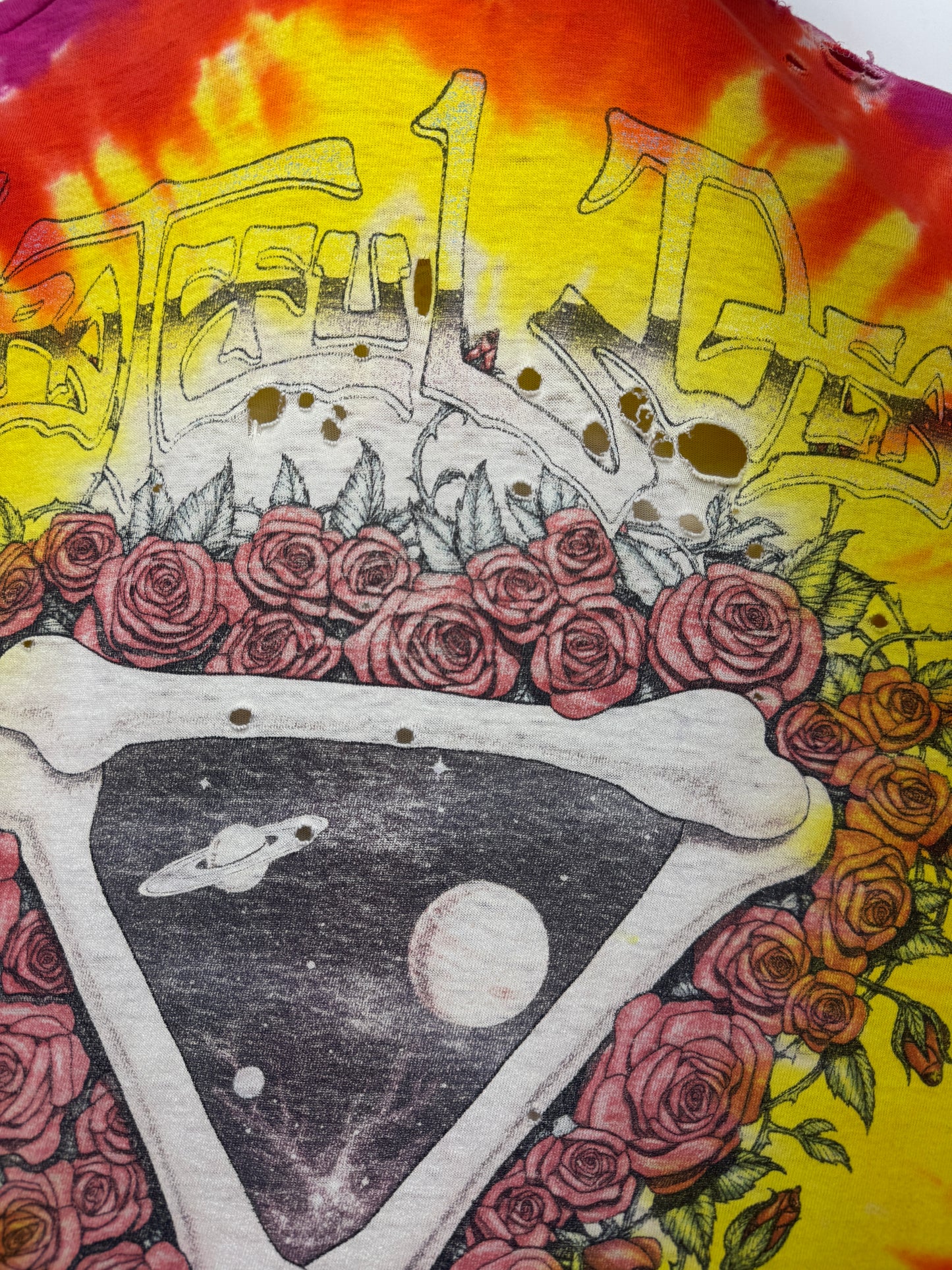 Vintage 1992 Grateful Dead Space Your Face Tie Dye Distressed GD Music T Shirt Size XL 90s