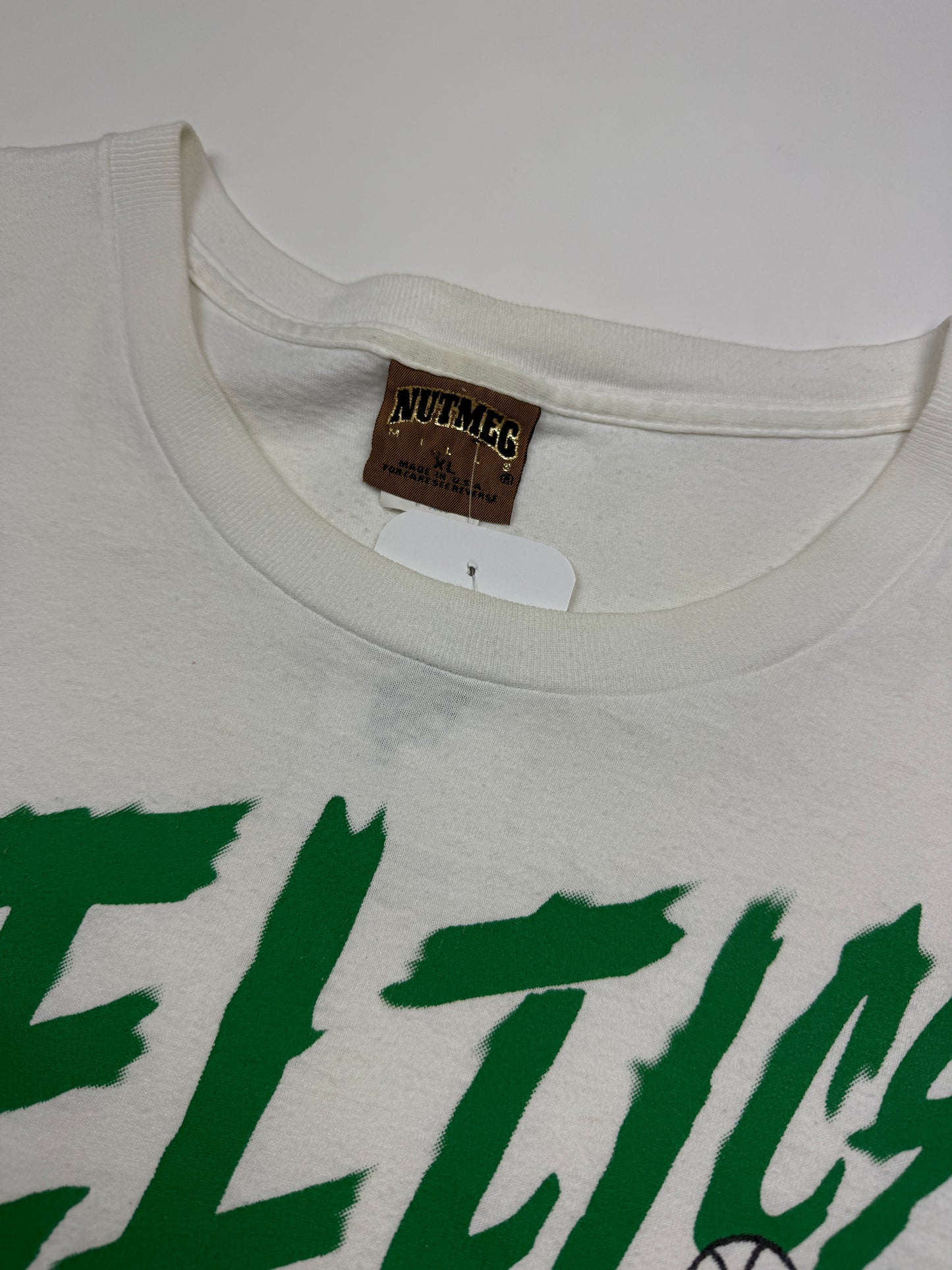 Vintage 90s Boston Celctics NBA Same Game New Rules Nutmeg T Shirt Size XL
