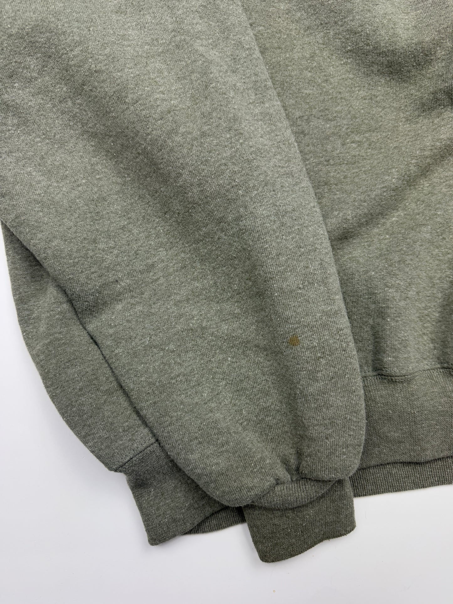 Vintage Russell Athletic Cropped Boxy Fit Blank Crewneck Sweatshirt Size XXL Charcoal Dark Olive