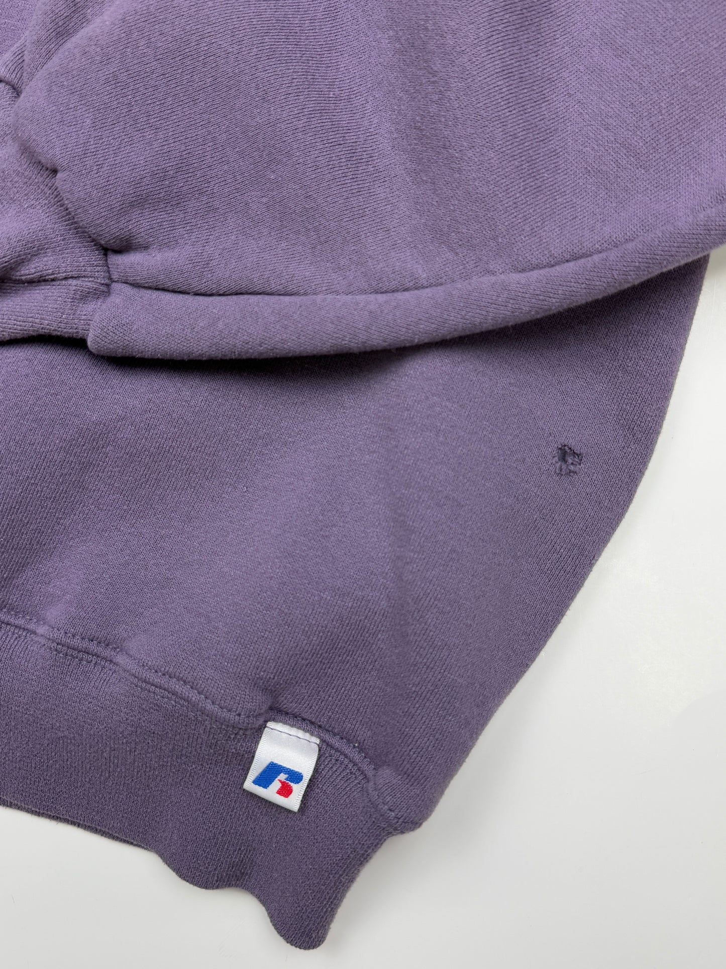 Russell Athletic Cropped Boxy Fit Blank Crewneck Sweatshirt Size L Violet Purple