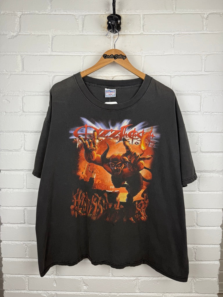 Vintage 2002 Ozzfest Ozzy Osbourne Rob Zombie SOAD Festival Music Band T Shirt Size XXL
