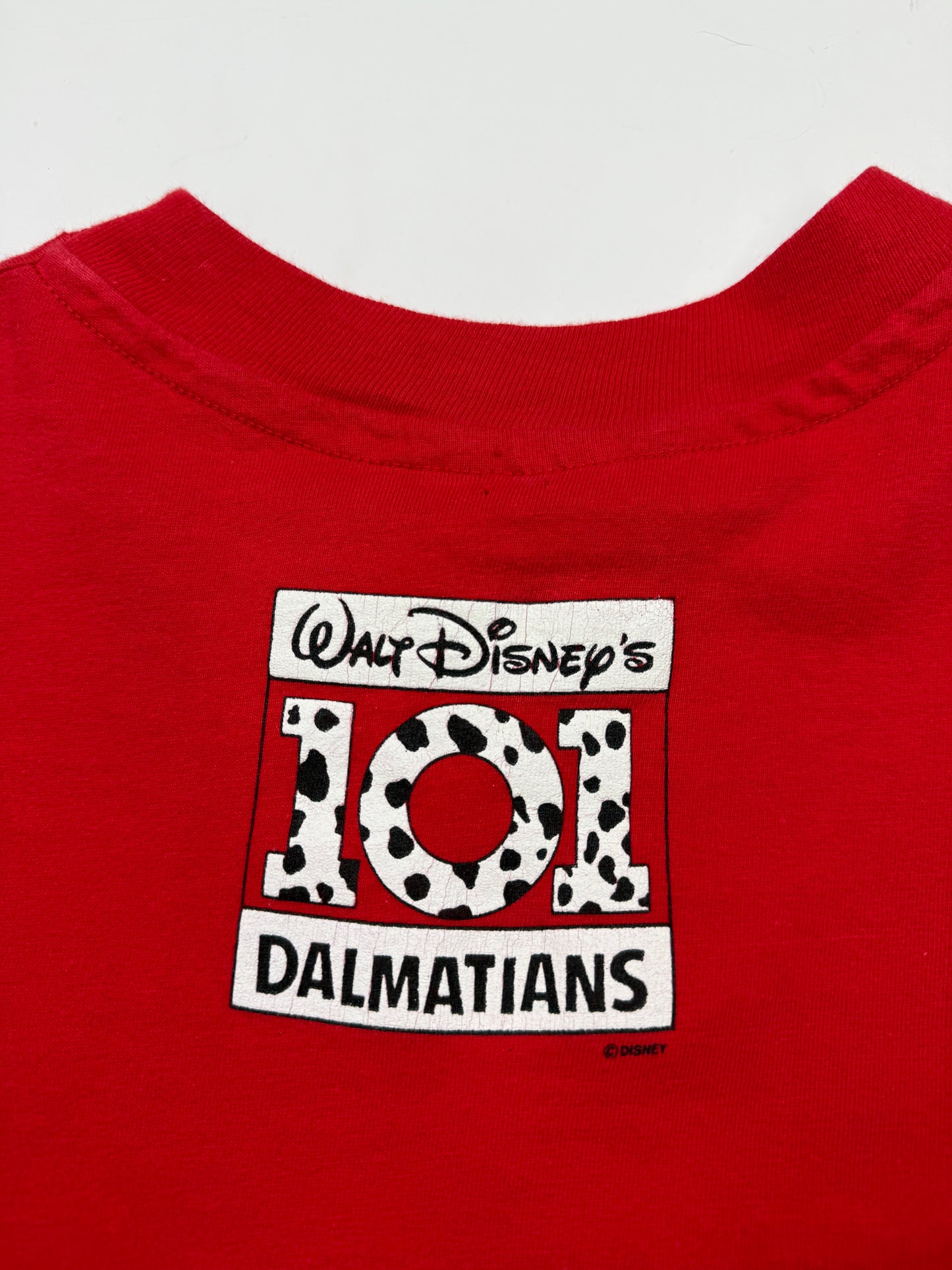 Vintage 90s 101 Dalmatians Disney Movie Promo Dog T Shirt Size XL Red