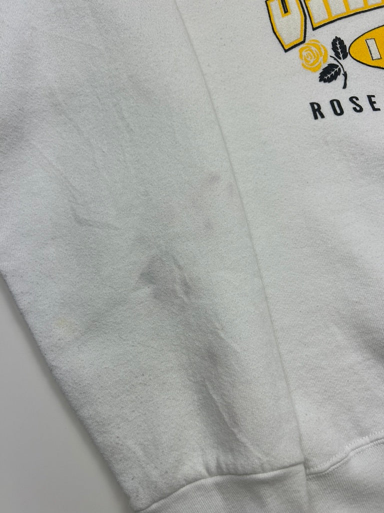 Vintage 90s Iowa State Centre Rose Capital Graphic Sweatshirt Size XL White