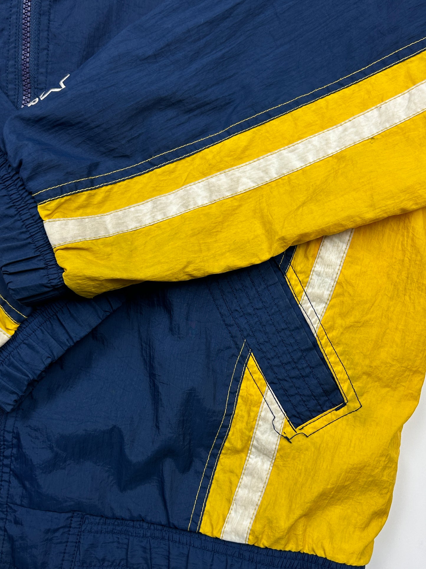 Vintage 90s Michigan Wolverines Starter Embroidered Big Logo Windbreaker Size M