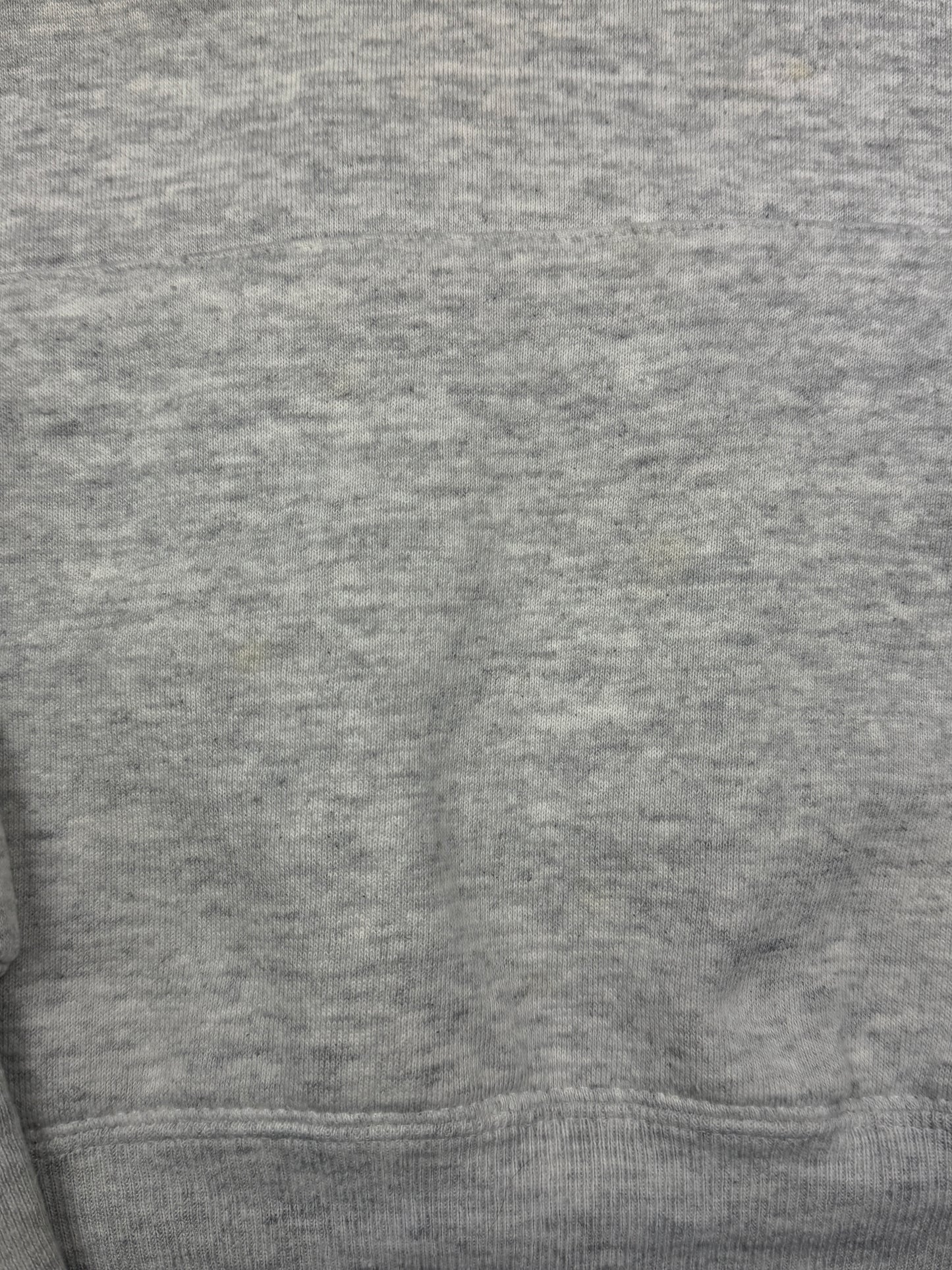 Vintage 90s Russell Athletic Cropped Boxy Fit Blank Hooded Sweatshirt Size M Heather Gray
