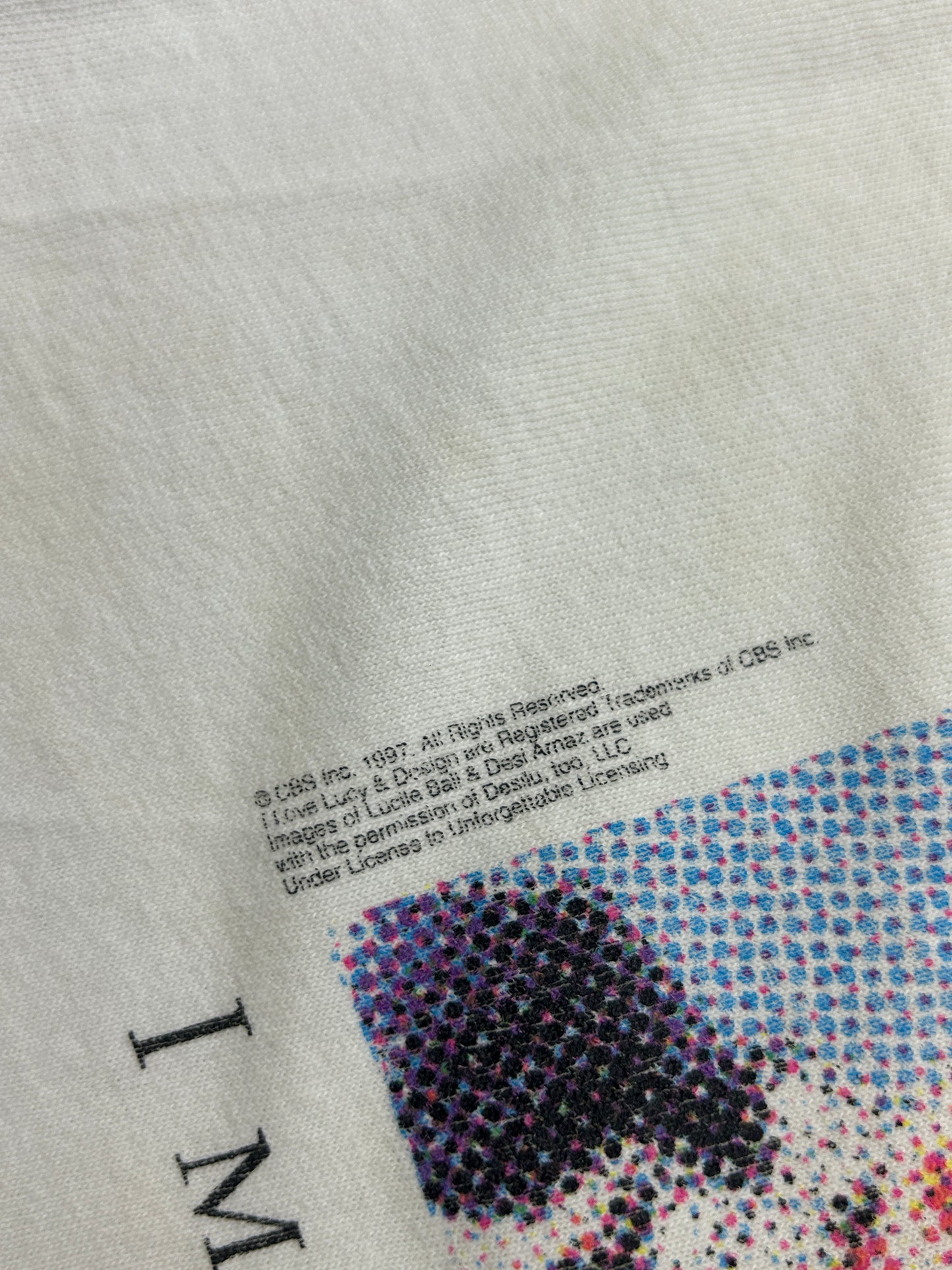 Vintage 1997 I Love Lucy Impressions Of Lucy Art Graphic TV Promo T Shirt Size XL 90s