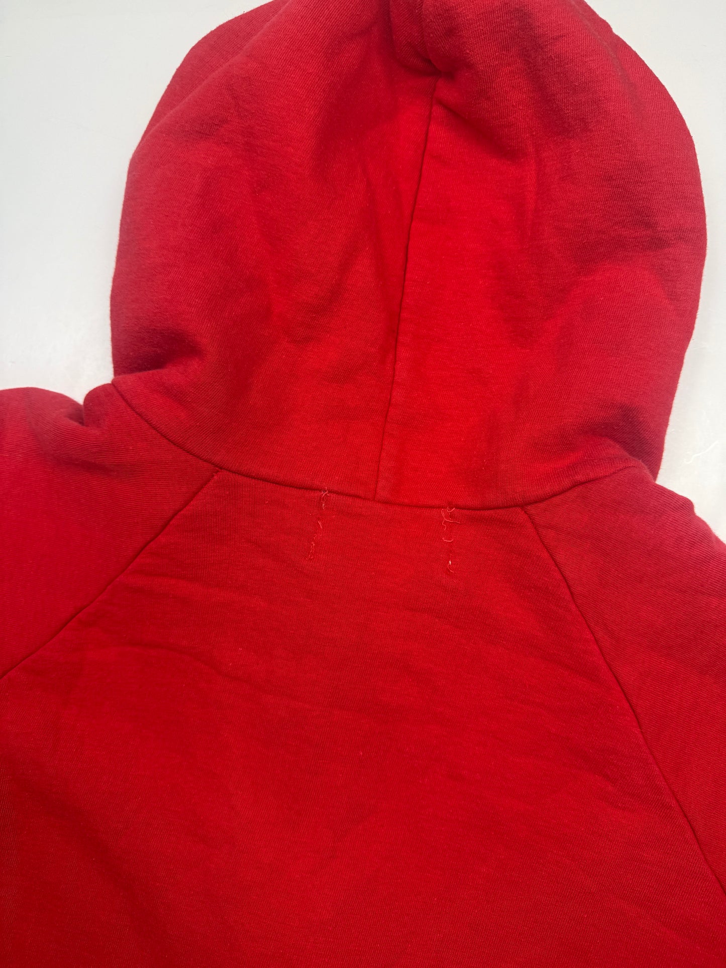 Vintage 80s Lifetrends Thermal Lined Blank Full Zip Hooded Sweatshirt Size L Red