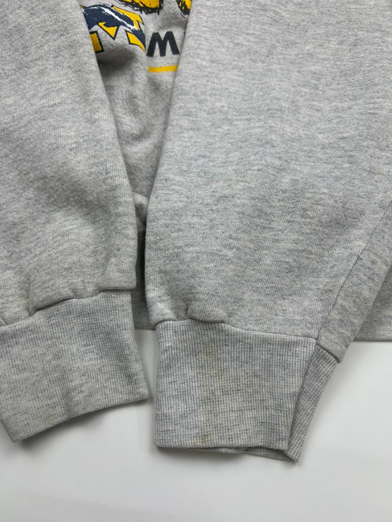Vintage 1993 Michigan Wolverines Scared Guy NCAA Collegiate Sweatshirt Size Large 90s