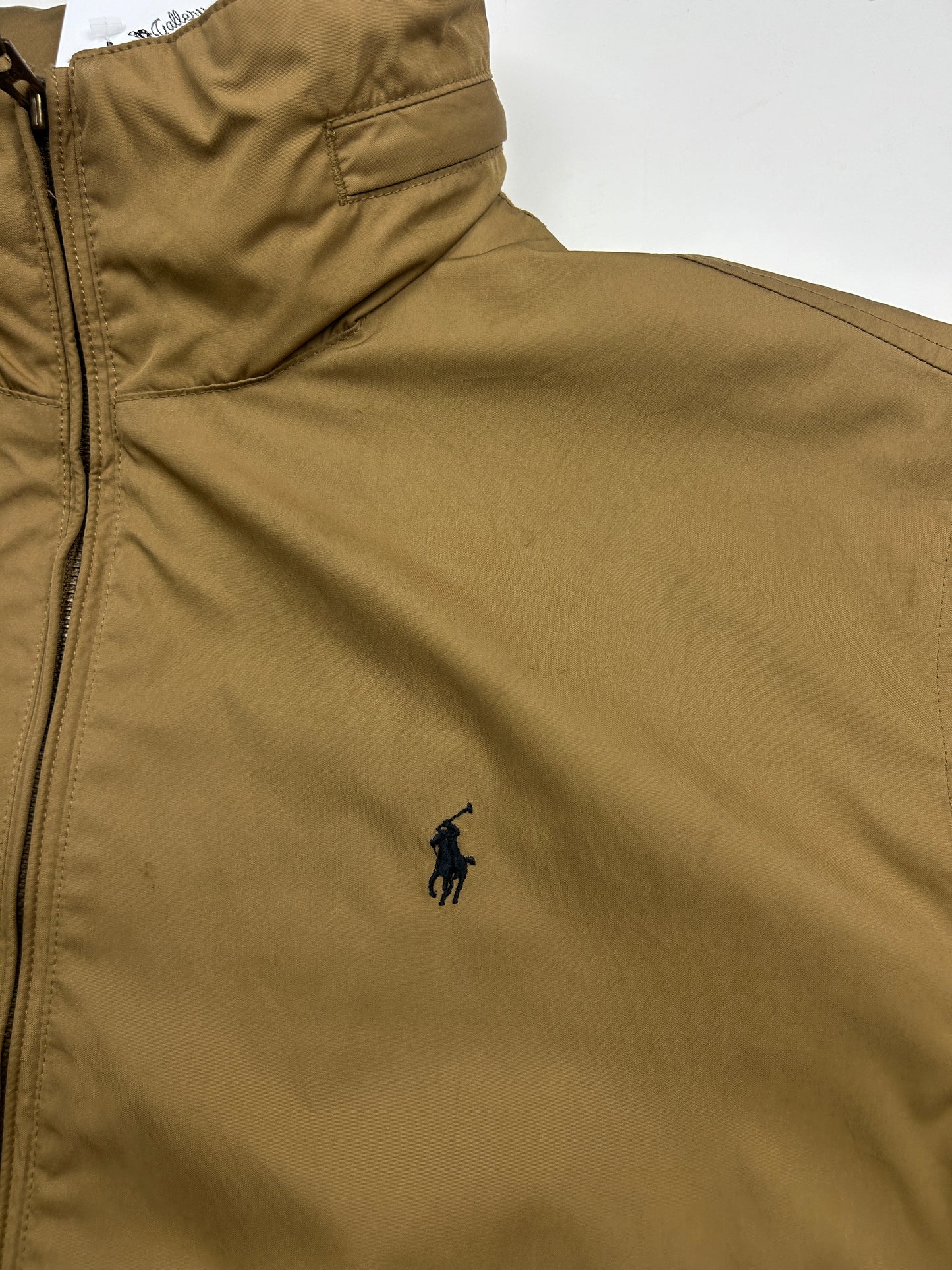 Vintage Fleece Lined Insulated Embroidered Pony Harrington Jacket Size L Earth Tones