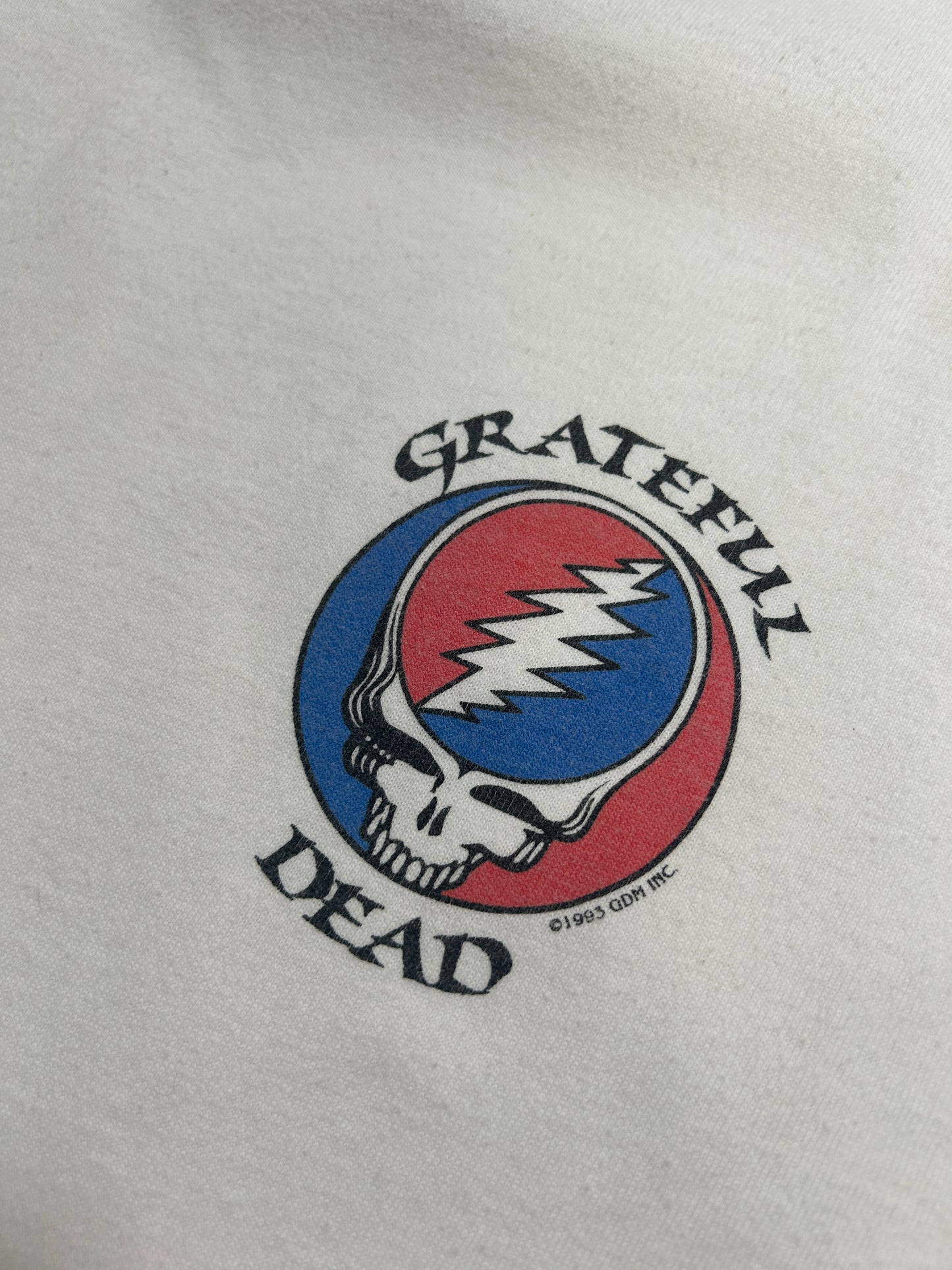 Vintage 1993 Grateful Dead Stealie Skull Liquid Blue Band Music T-Shirt Size XL 90s