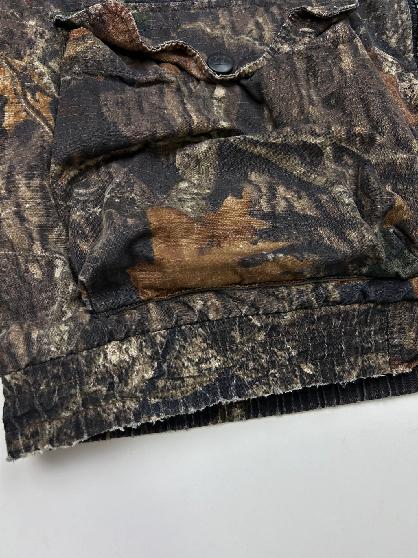 Mossy Oak Real Tree Camo Rip Stop Insulated Full Zip bomber Jacket Size XL Earth Tones