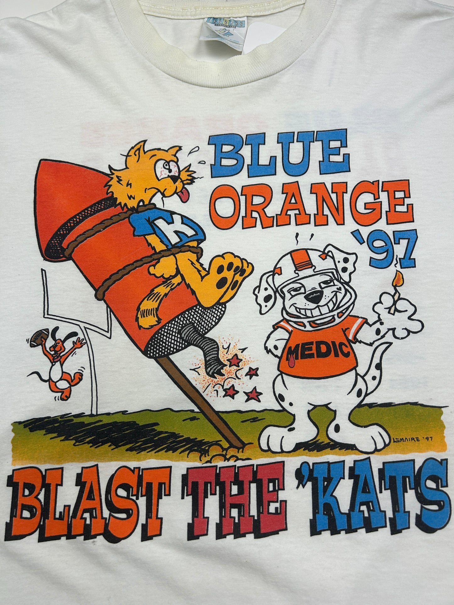 Vintage 1997 Tennessee Volunteers Blast The Kats NCAA Football T Shirt Size XL 90s