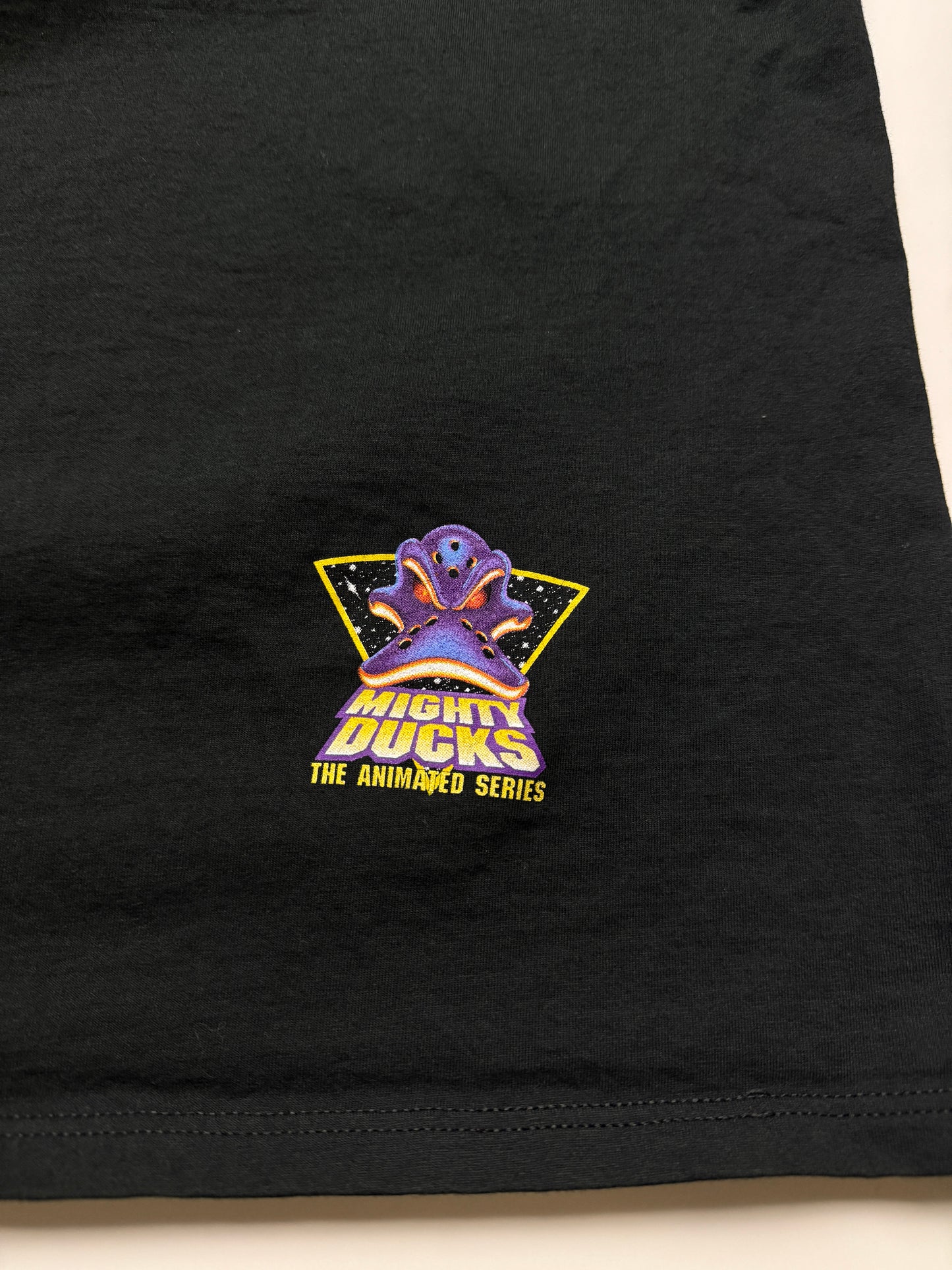 Vintage 1992 Mighty Ducks Ducks Rock Animated Series Disney Big Face Promo T Shirt Size M HRLA 90s