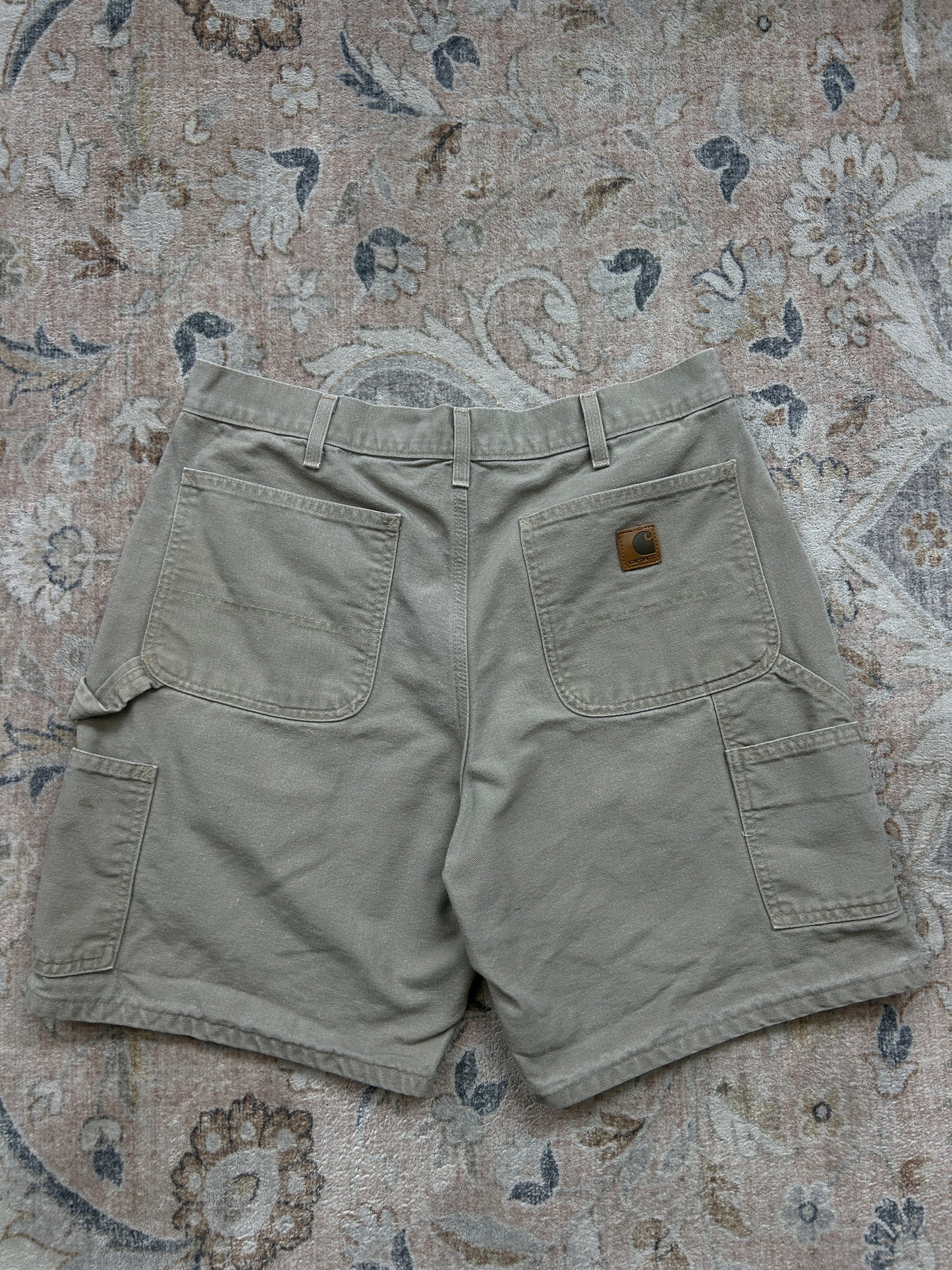 Vintage Carhartt Canvas Work Wear Carpenter Shorts Size 33W