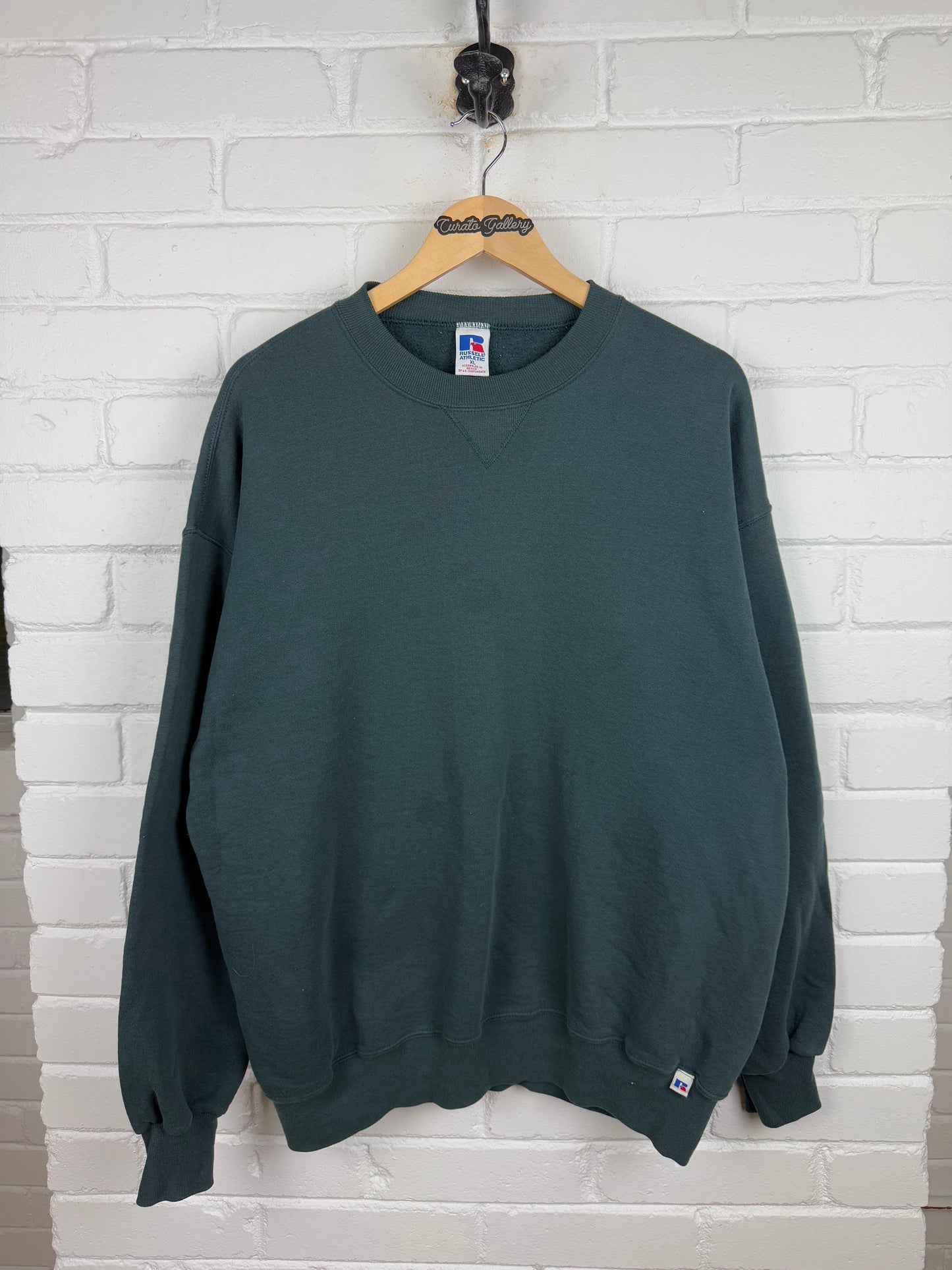 Vintage 90s Russell Athletic Boxy Fit Blank Crewneck Sweatshirt Size XL