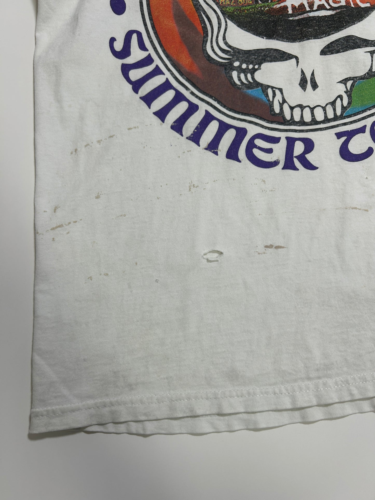 Vintage 1998 Grateful Dead Furthur Festival Summer Tour Skull Music T-Shirt Size XL 90s