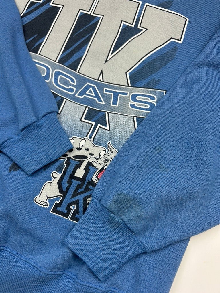Vintage 90s Kentucky Wildcats University NCAA Big Graphic Colliegate Sweatshirt Size M