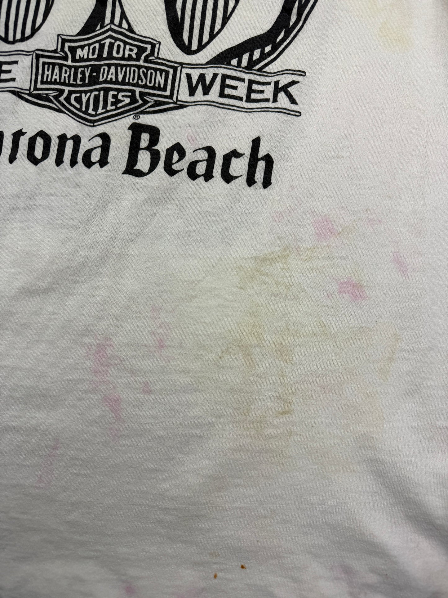 Vintage 1991 Harley Davidson 3D Emblem Dayton Bach Bike Week 50 Years T Shirt Size L 90s