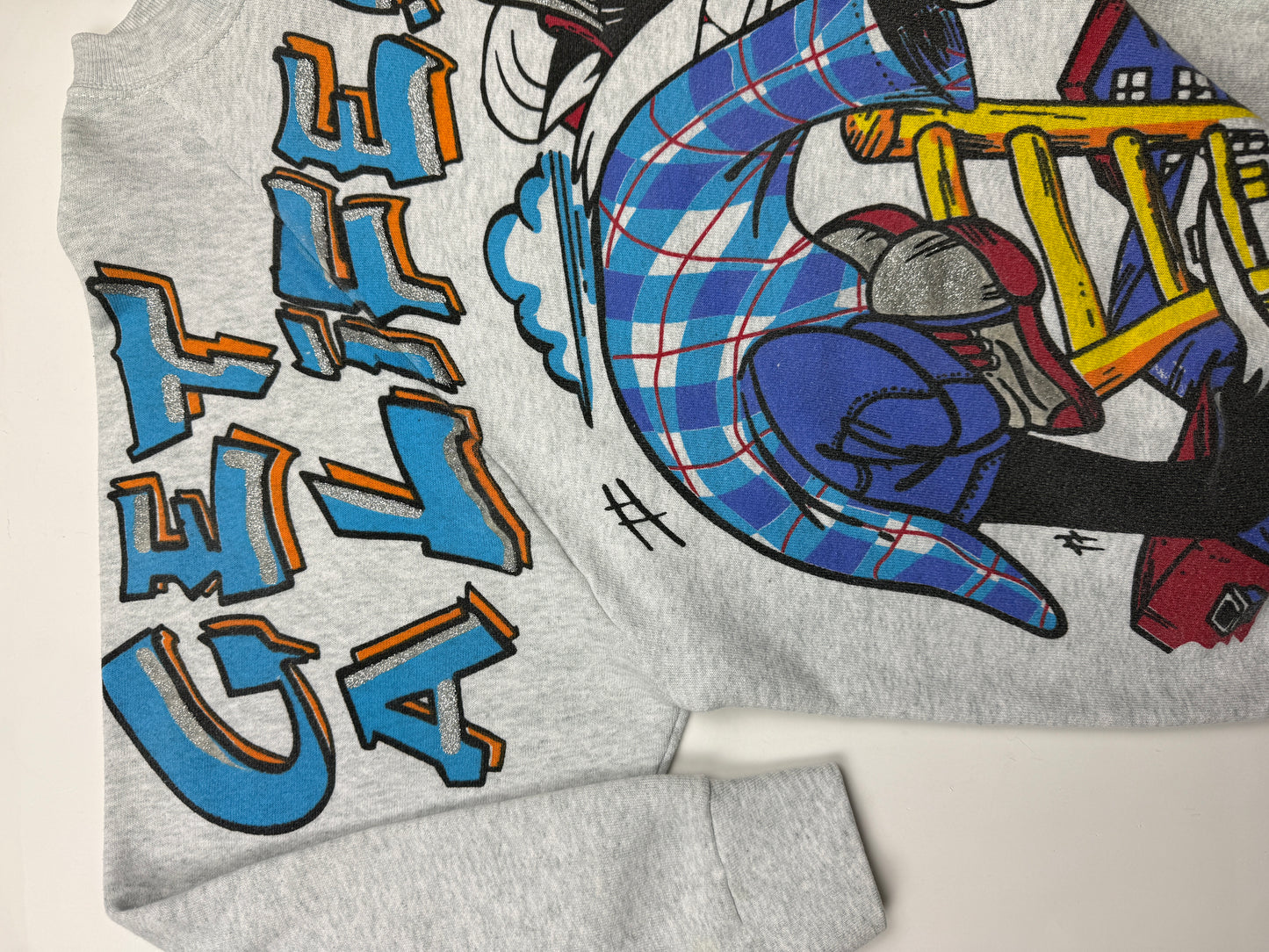 Vintage 1996 Looney Tunes Tweety Bird And Sylvestre Get A Life All Over Print Sweatshirt Size XL 90s