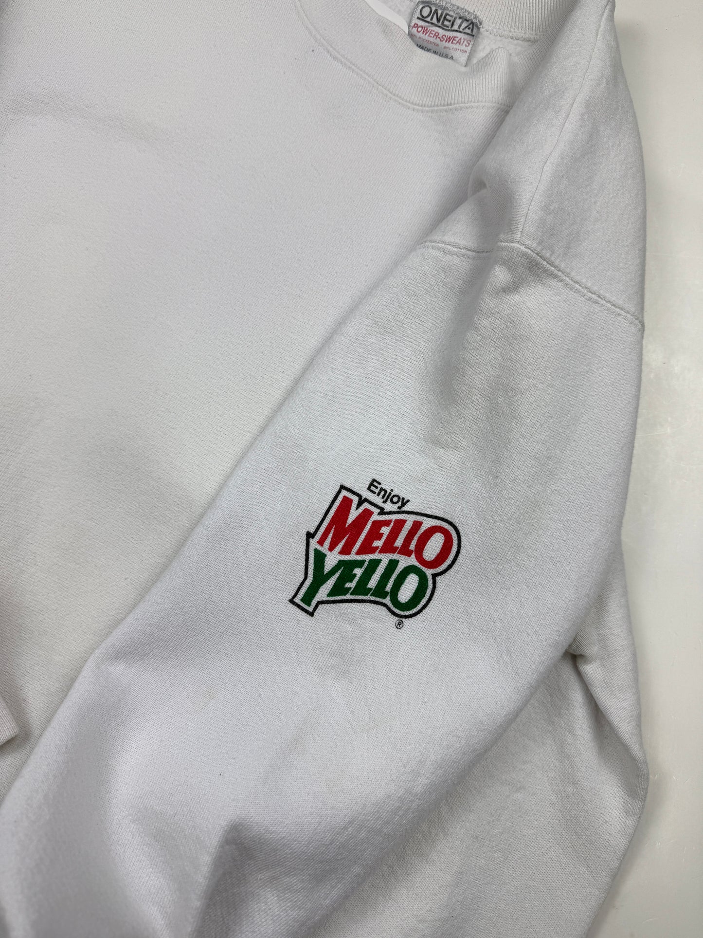 Vintage 90s No Fear Gear Mello Yello Nothing Mellow About It Promo Crewneck Sweatshirt Size L