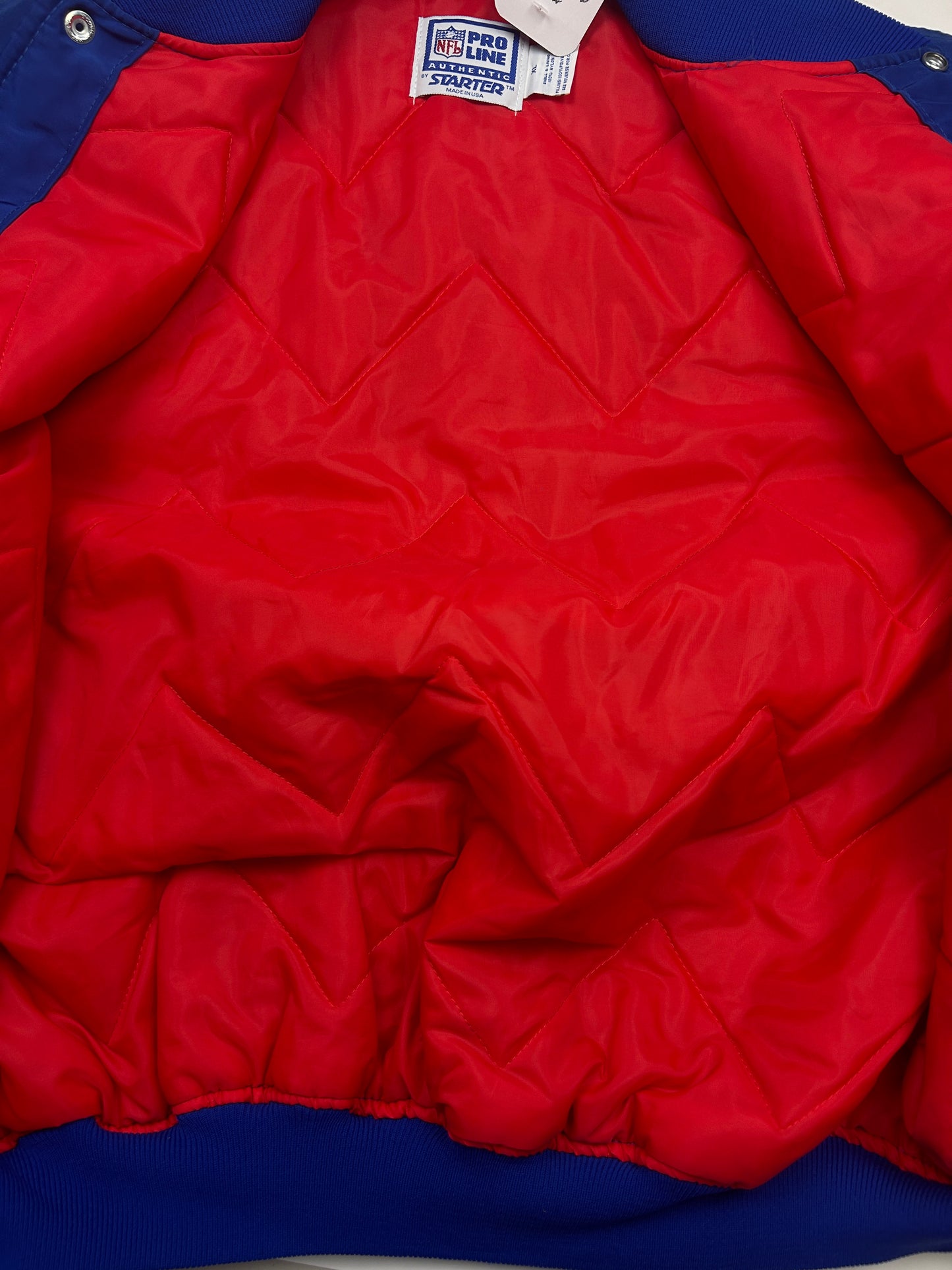 Vintage 90s New England Patriots Starter Insulated Satin Bomber Jacket Size XL