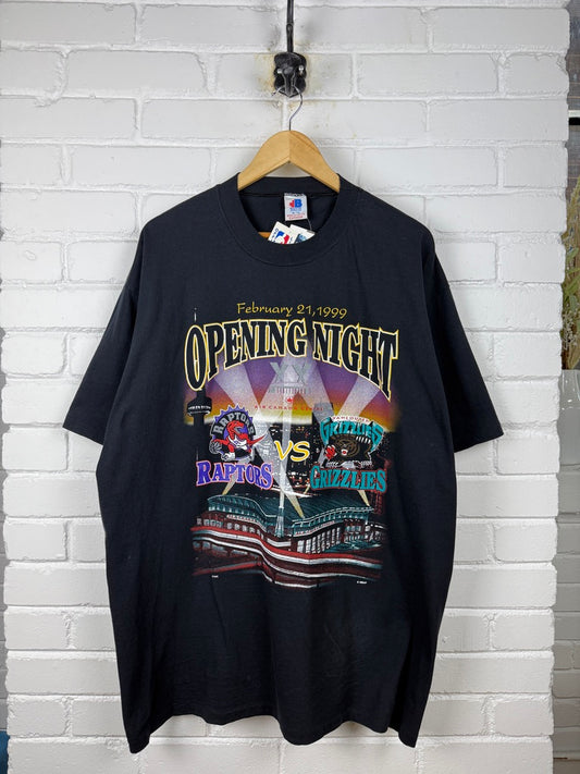 Vintage 1999 Opening Night Raptors Vs Grizzlies Skyline ACC T Shirt Size XXL