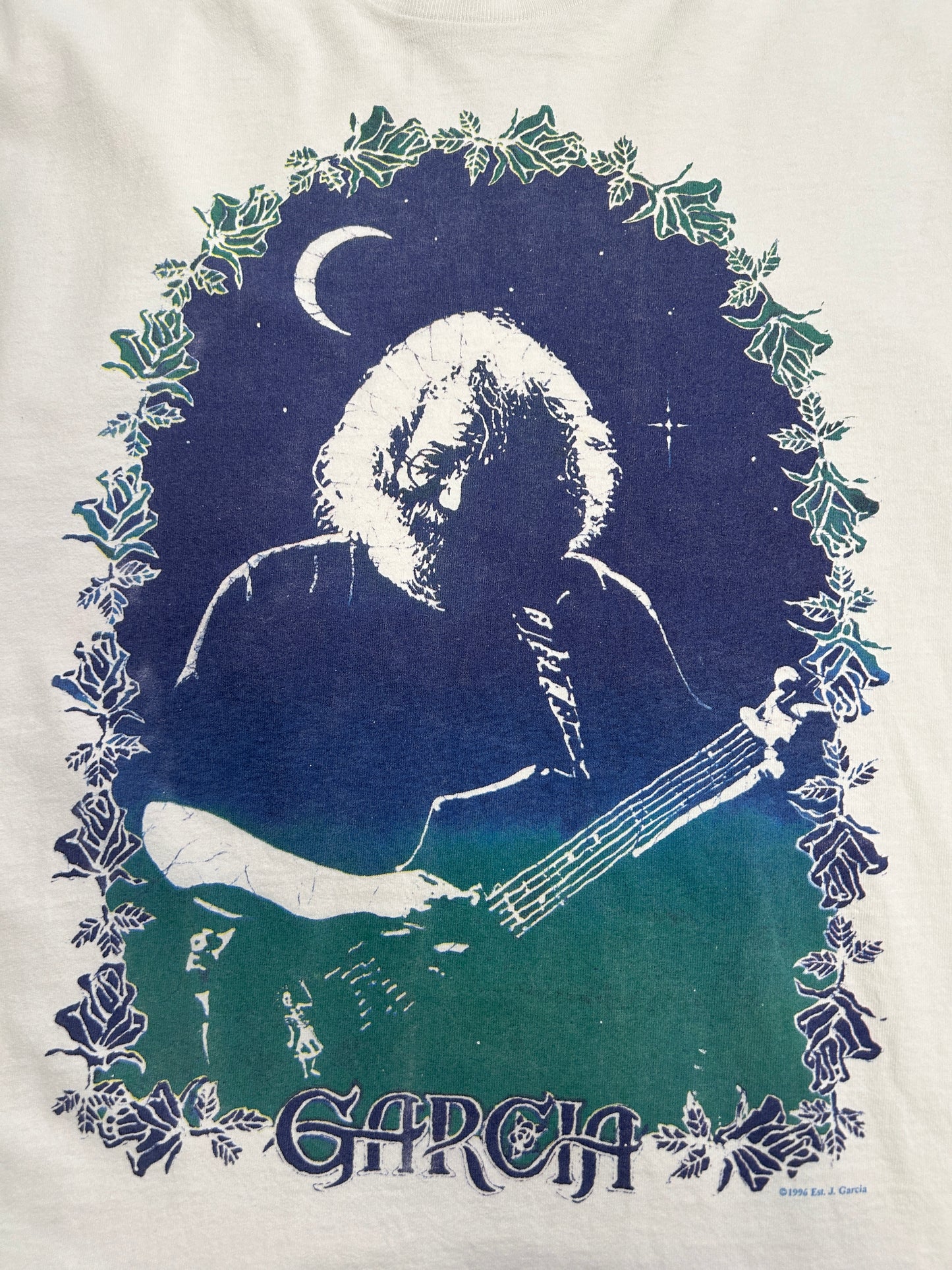 Vintage 1996 Jerry Garcia Grateful Dead Memorial Band Music T-Shirt Size XL 90s