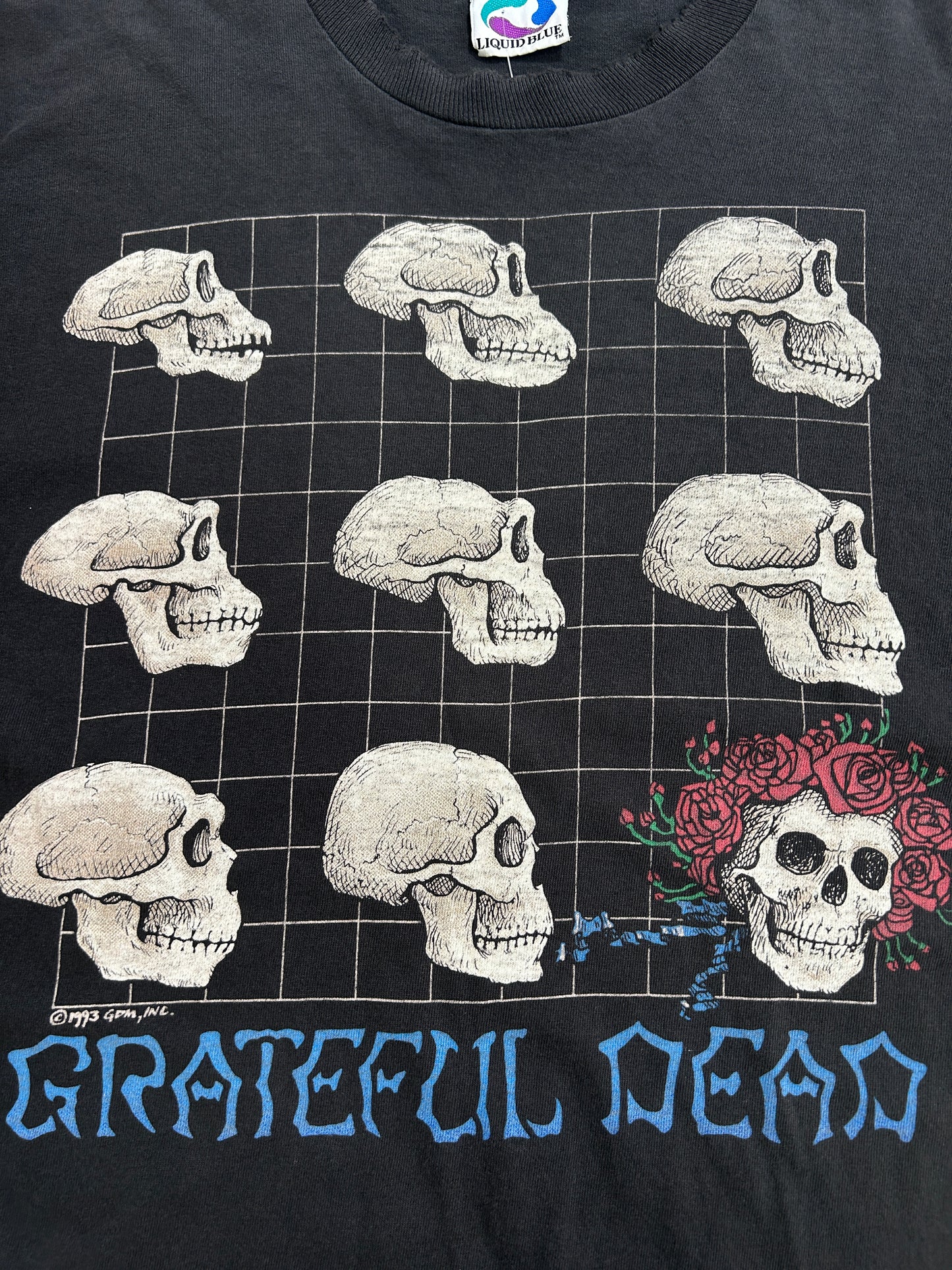Vintage 1993 Grateful Dead What A Long Strange Trip Its Been Liquid Blue Music T-Shirt Size XL 90s