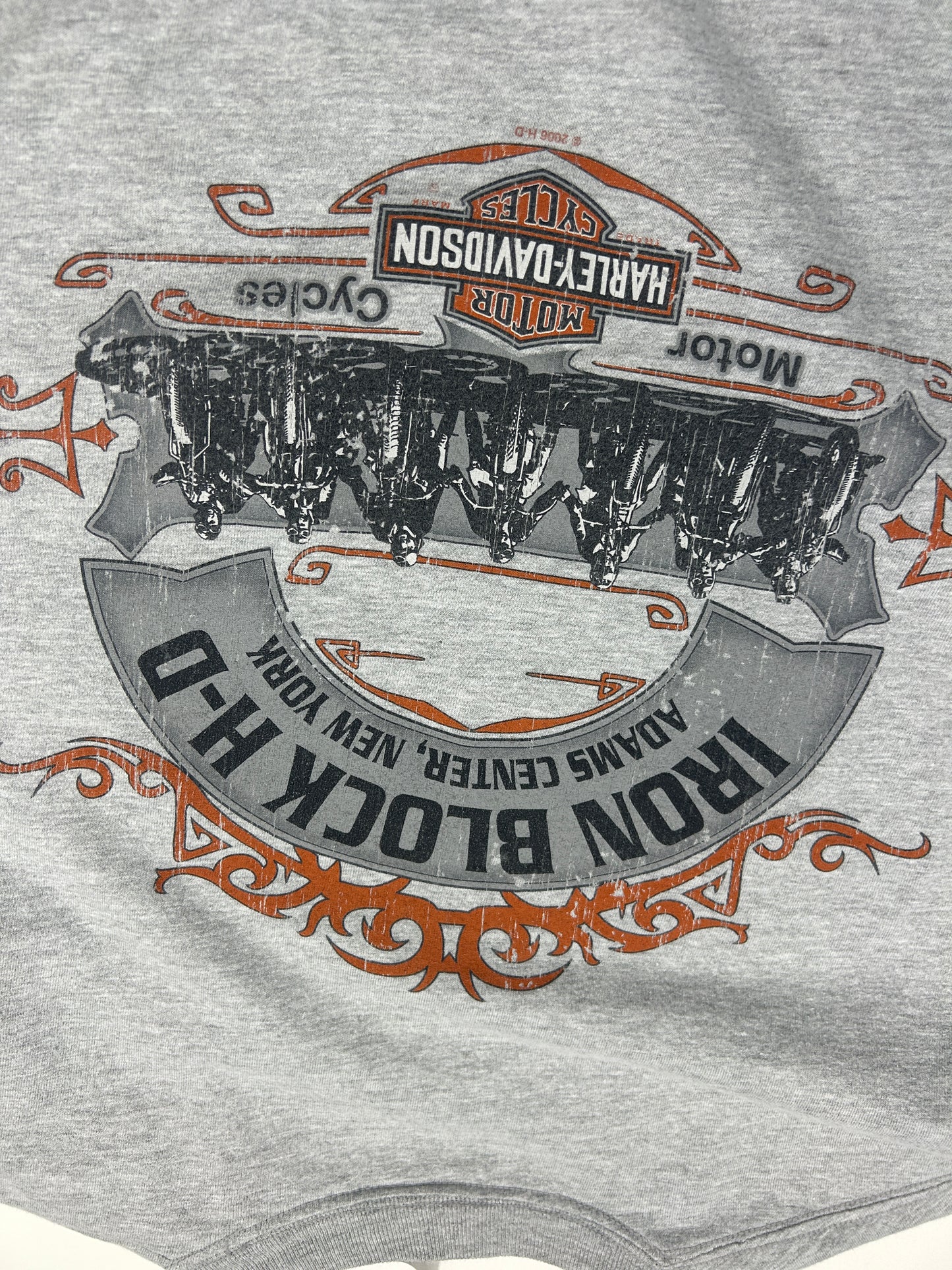 2006 Harley Davidson Motorcycles New York Skulls Long Sleeve T Shirt Size L