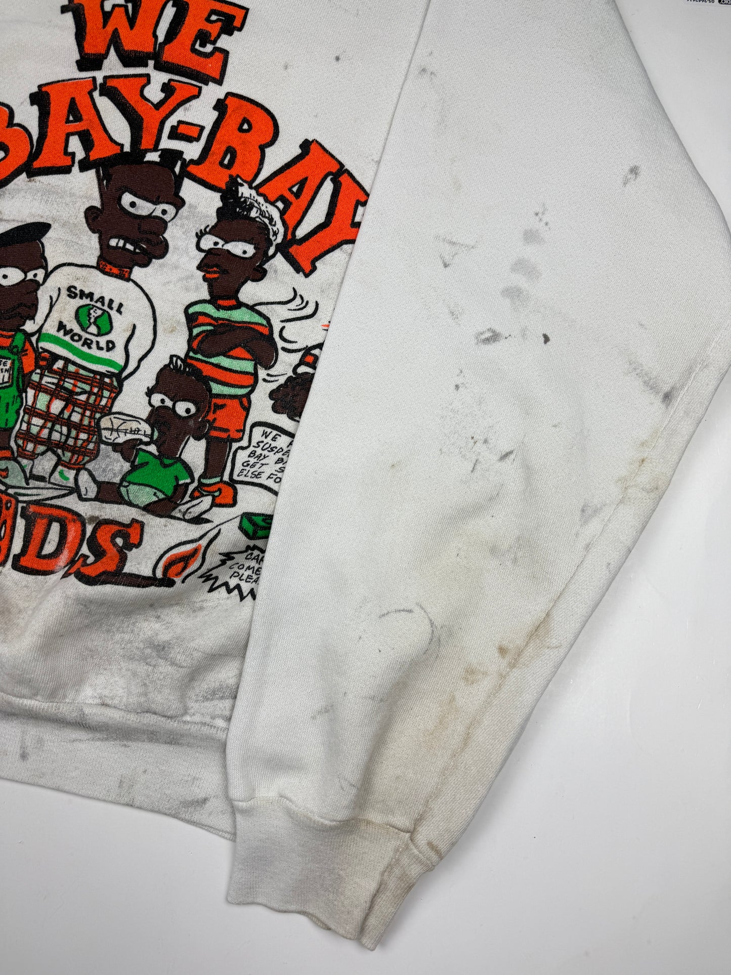 Vintage 80s/90s We Bay Bay Kids We Dont Die We Multiply Rap Hip Hop Sweatshirt Size L