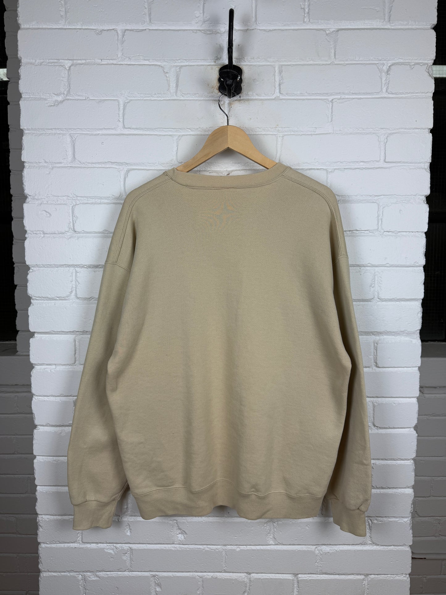 Vintage Russell Athletic Boxy Fit Blank Crewneck Sweatshirt Size XL Cream