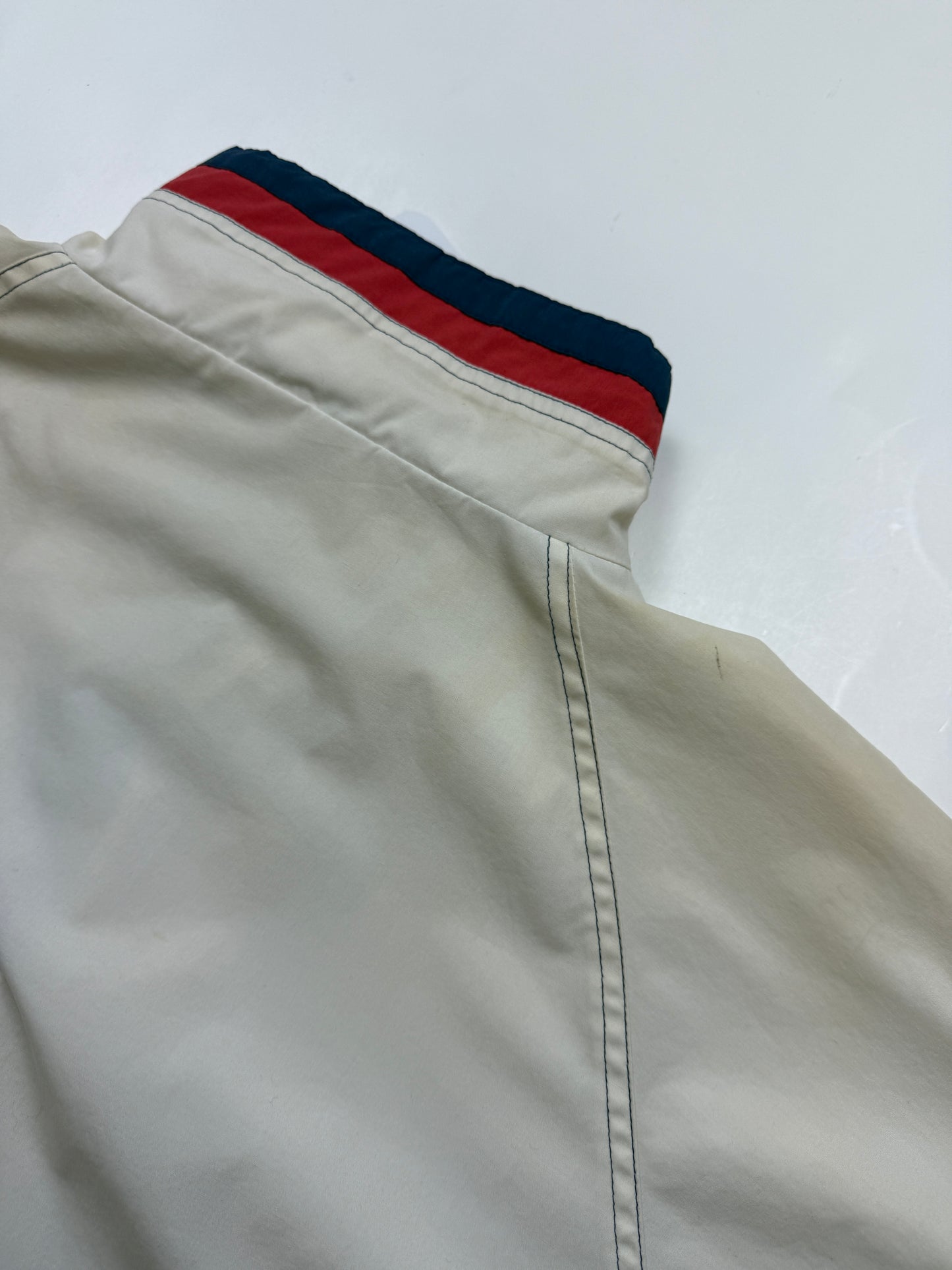 Vintage 90s Atlanta Braves MLB Starter Shoulder Patches 1/2 Zip Windbreaker Jacket Size XL