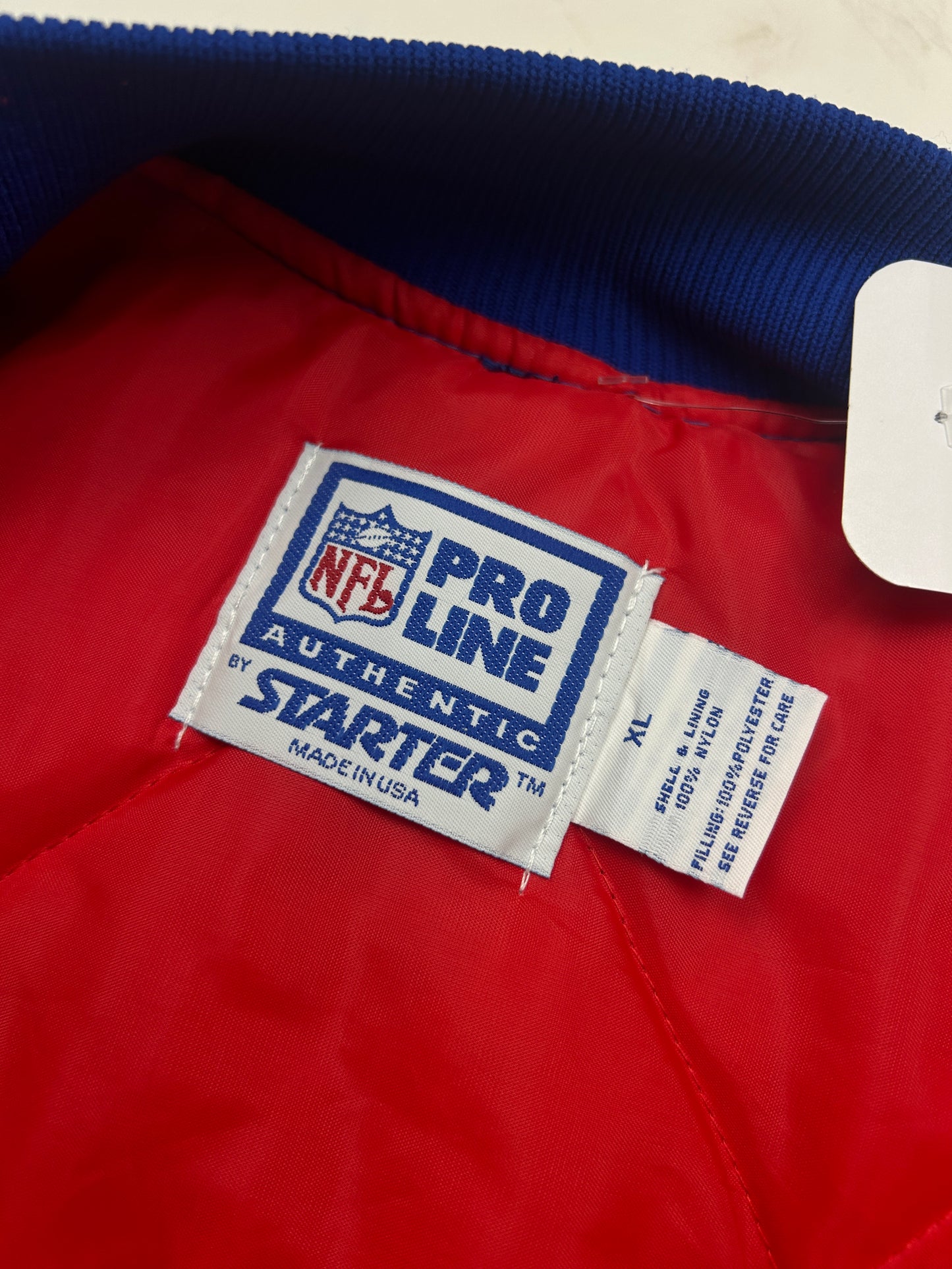 Vintage 90s New England Patriots Starter Insulated Satin Bomber Jacket Size XL