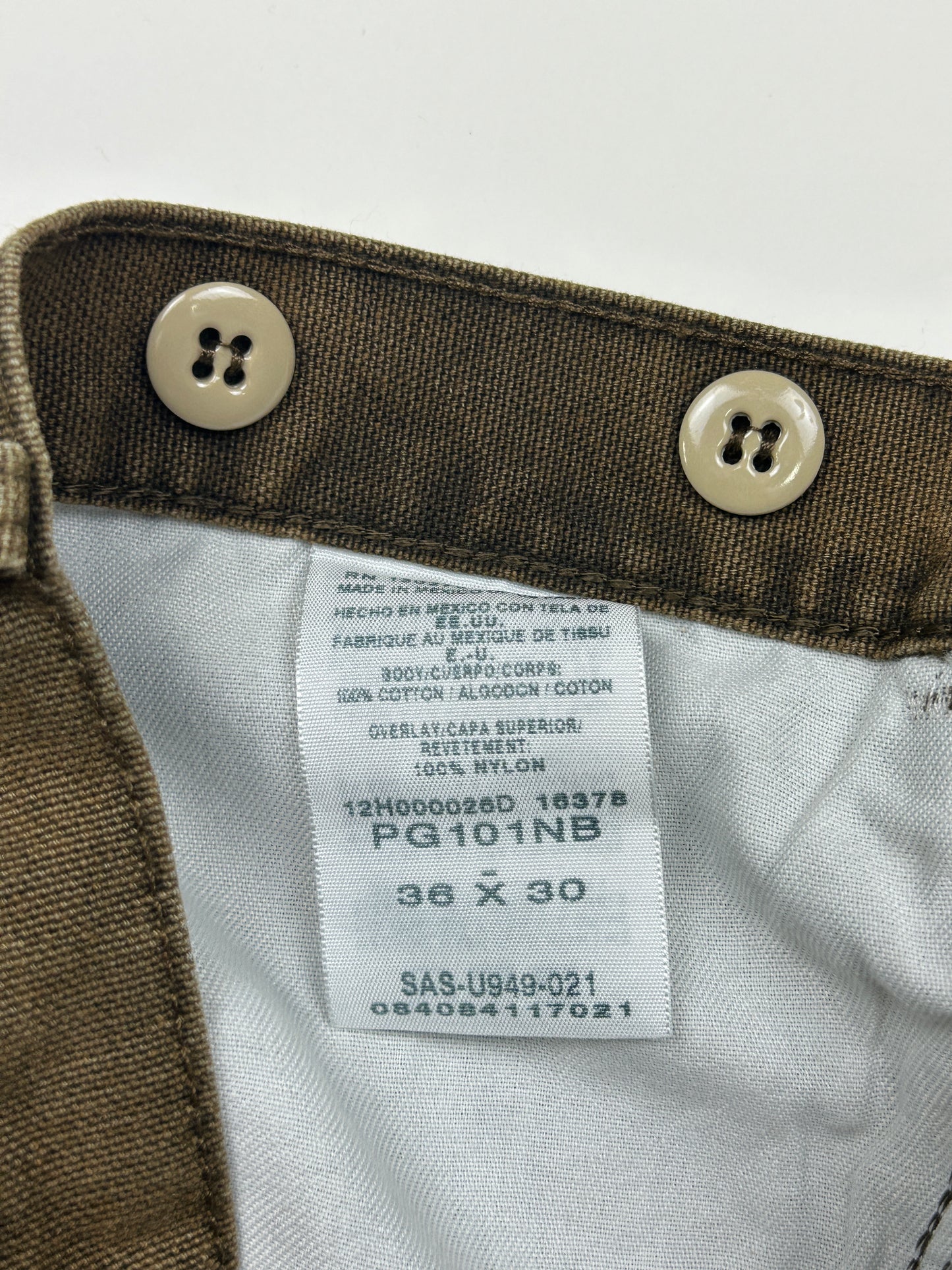 Vintage Wrangler Pro Gear Hunting Double Knee Brown Jeans Size 36W