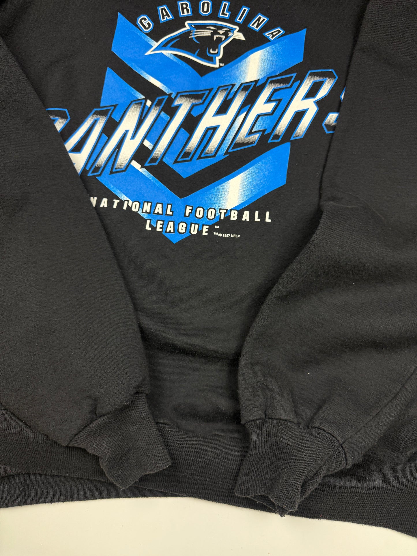 Vintage 1997 Carolina Panthers NFL Football Big Graphic Sweatshirt Size XL 90s