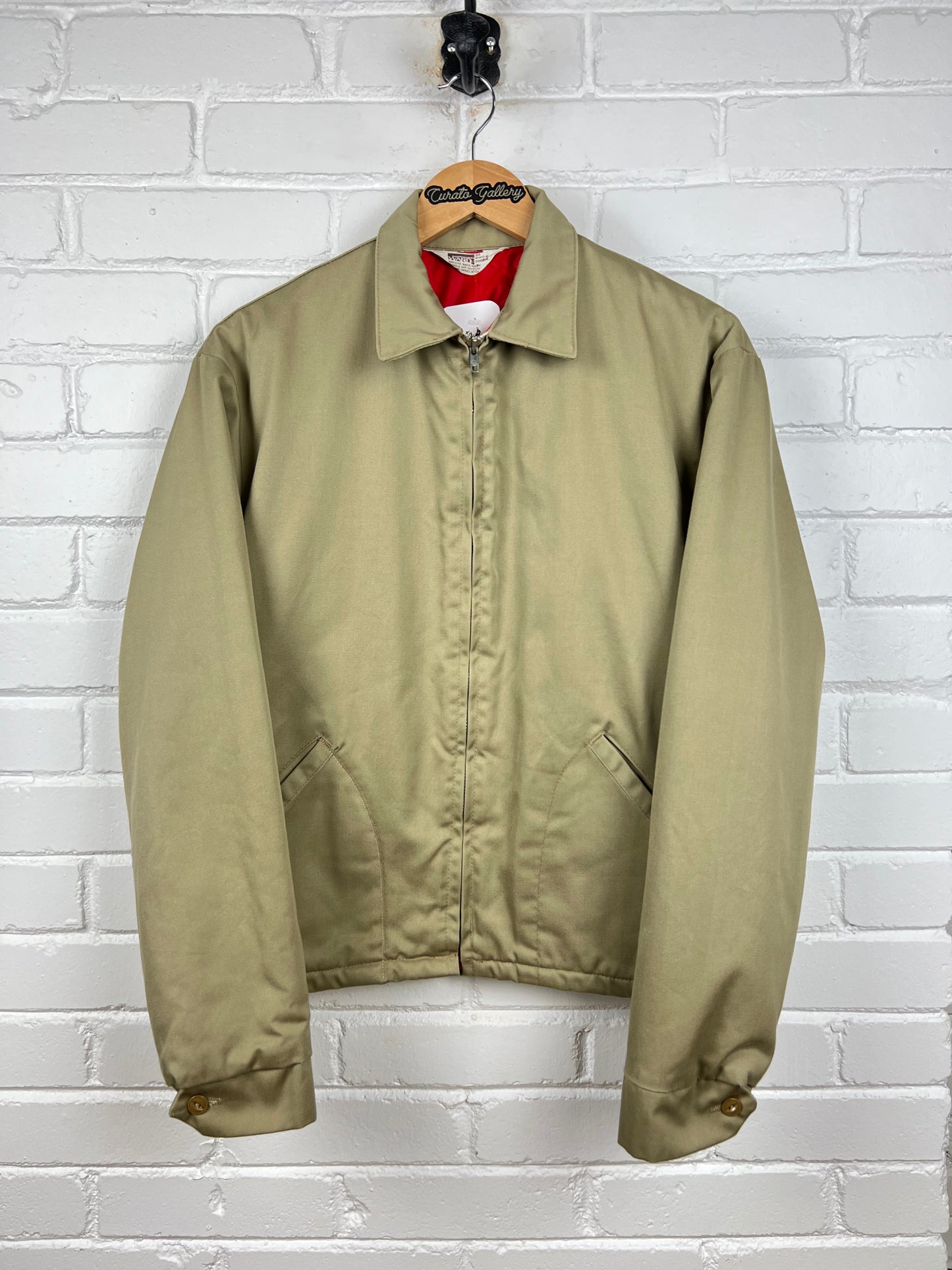 Vintage 80s Mont Gomery Ward Quilted Lined Insulated Cropped Mechanic Style Jacket Size M