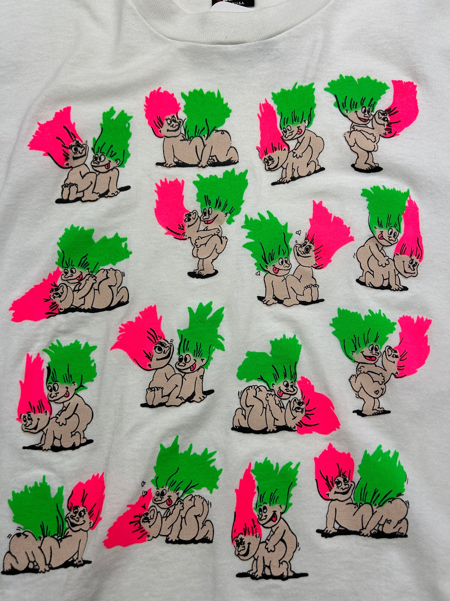 Vintage 80s/90s Trolls Karma Sutra Sex Positions Sex Parody T Shirt Size M