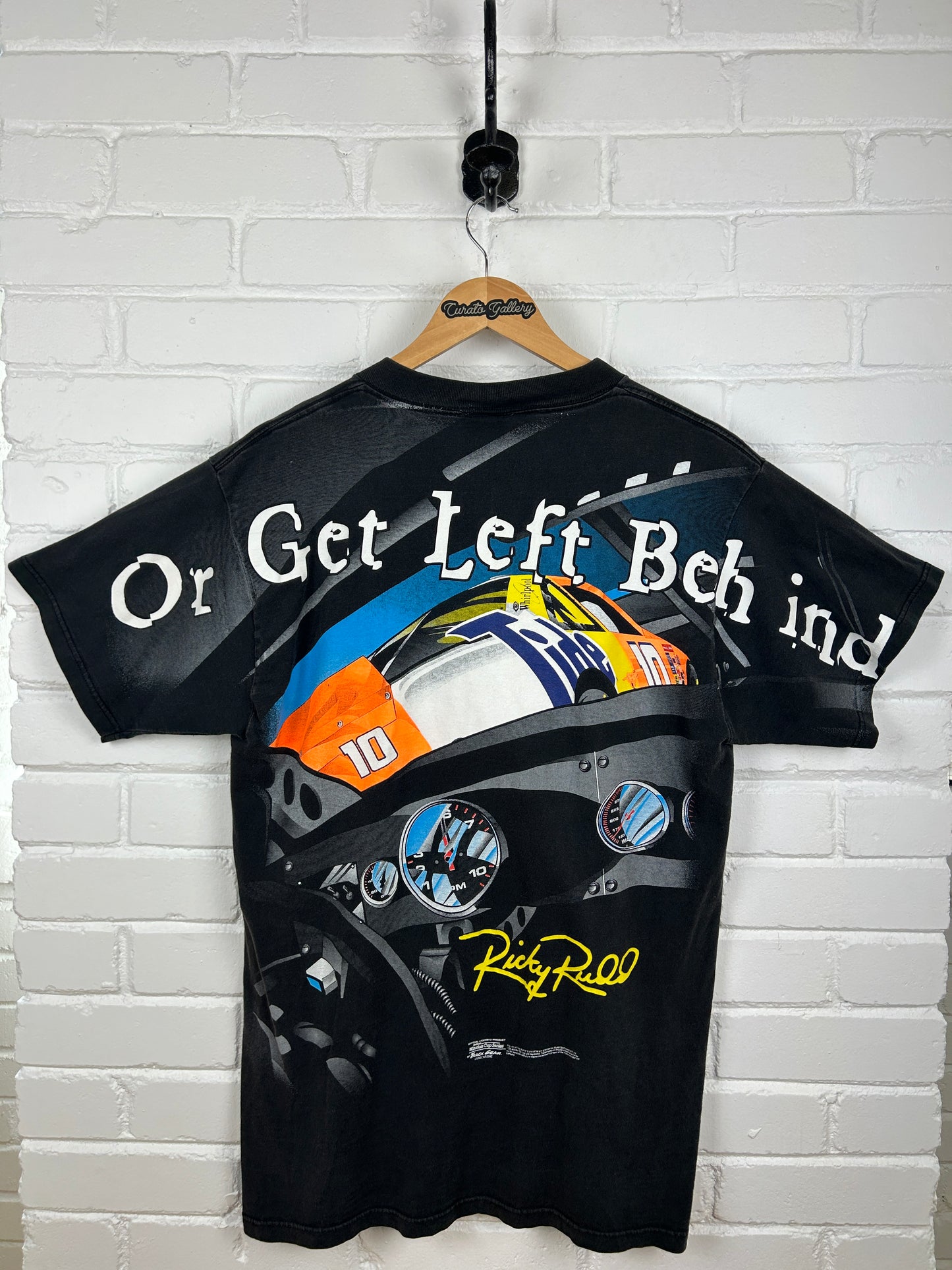 Vintage 90s Ricky Rudd Tide Racing Attack The Track Nascar AOP T Shirt Size L