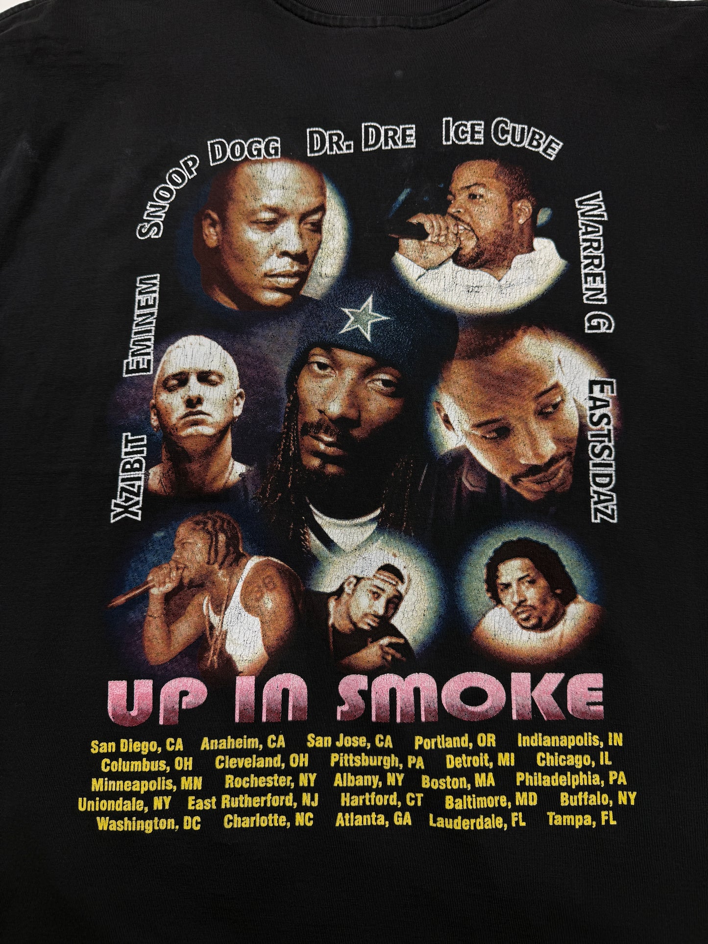 Vintage 2000 Up In Smoke Tour Eminem Dr Dre Snoop Dogg Ice Cube Rap T Shirt Size XL
