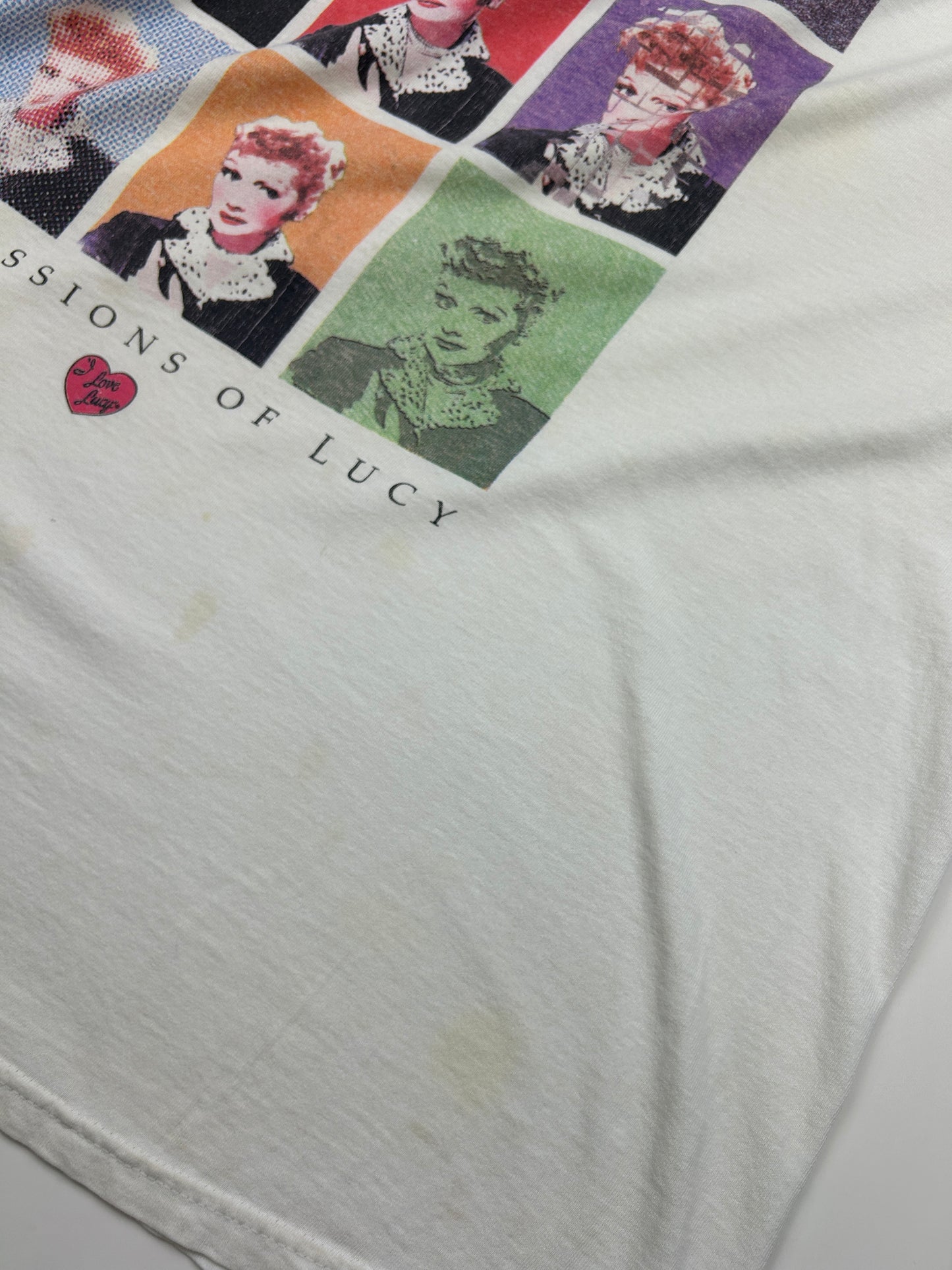 Vintage 1997 I Love Lucy Impressions Of Lucy Art Graphic TV Promo T Shirt Size XL 90s