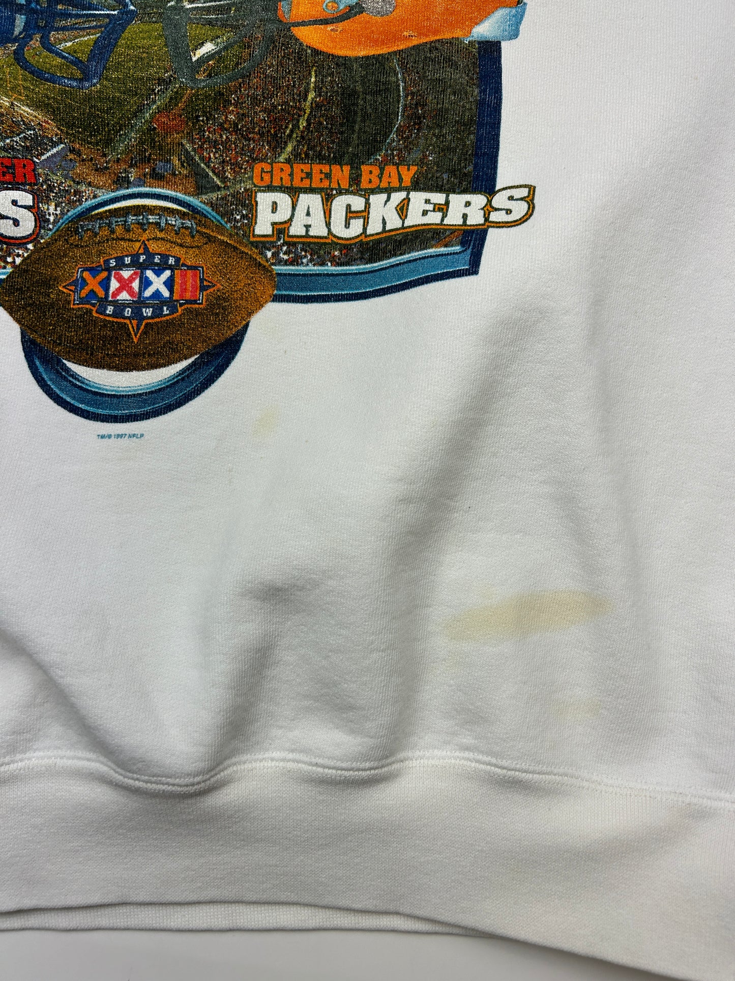 Vintage 1998 Super Bowl XXXII Broncos Vs Packers NFL Starter Sweatshirt Size XXL 90s